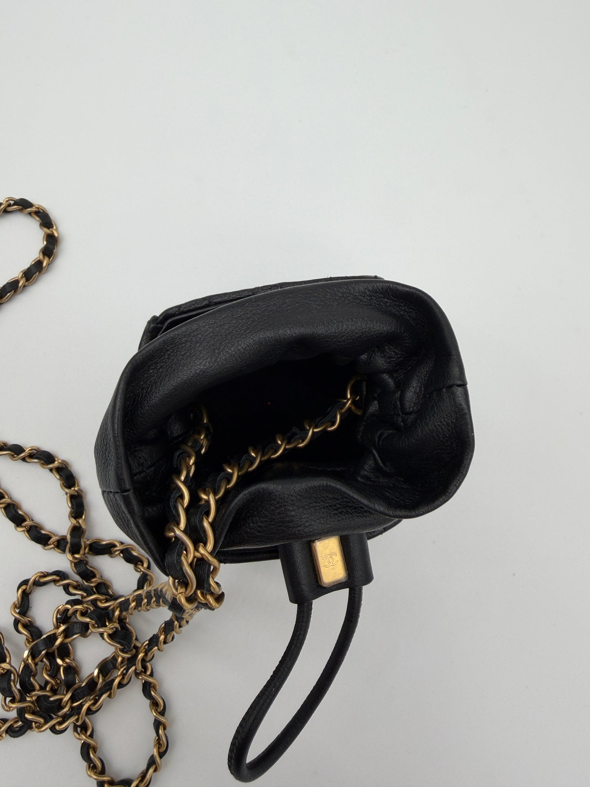 Chanel Mini Bucket Drawstring Crossbody Bag