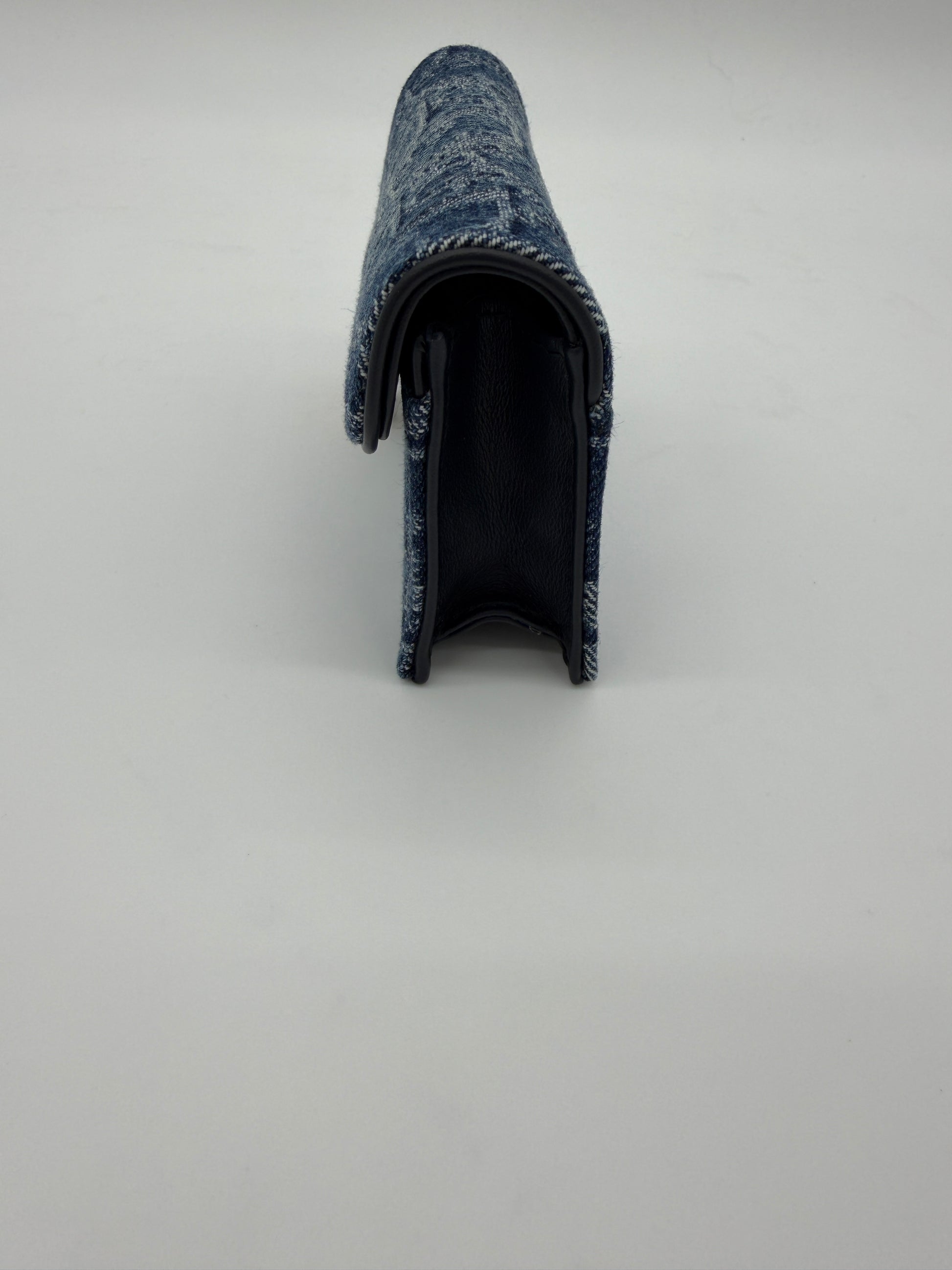 Christian Dior Saddle Bloom Denim Cardholder