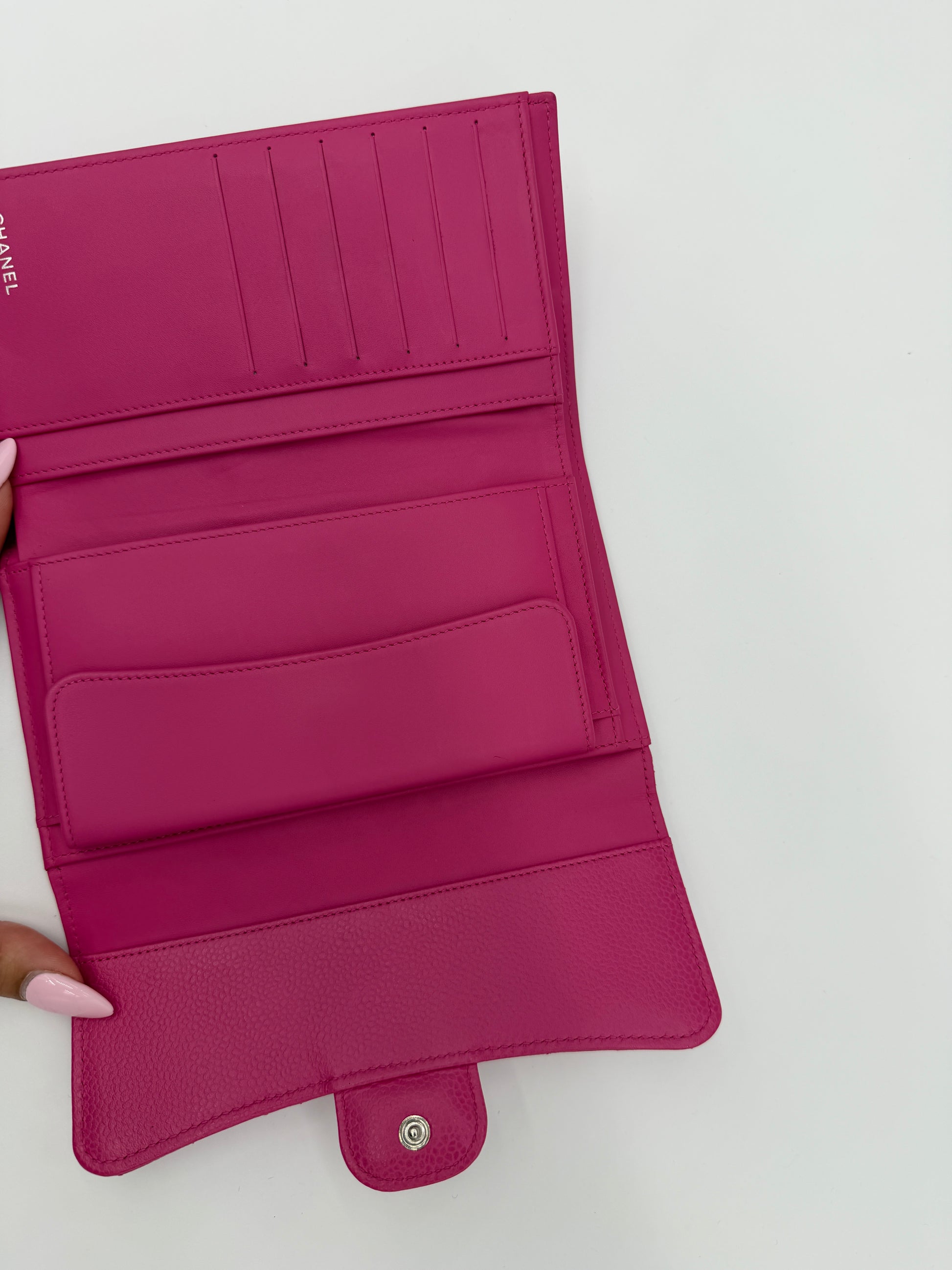 Chanel Pink Caviar Large Flap Wallet