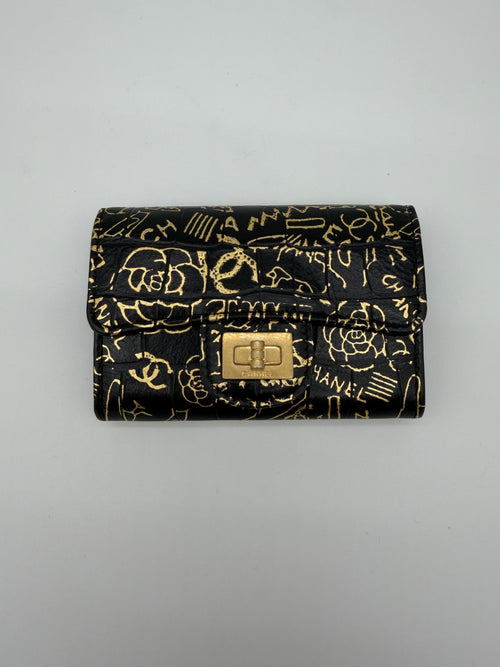 Chanel Reissue Croc Graffiti Flap Card Holder