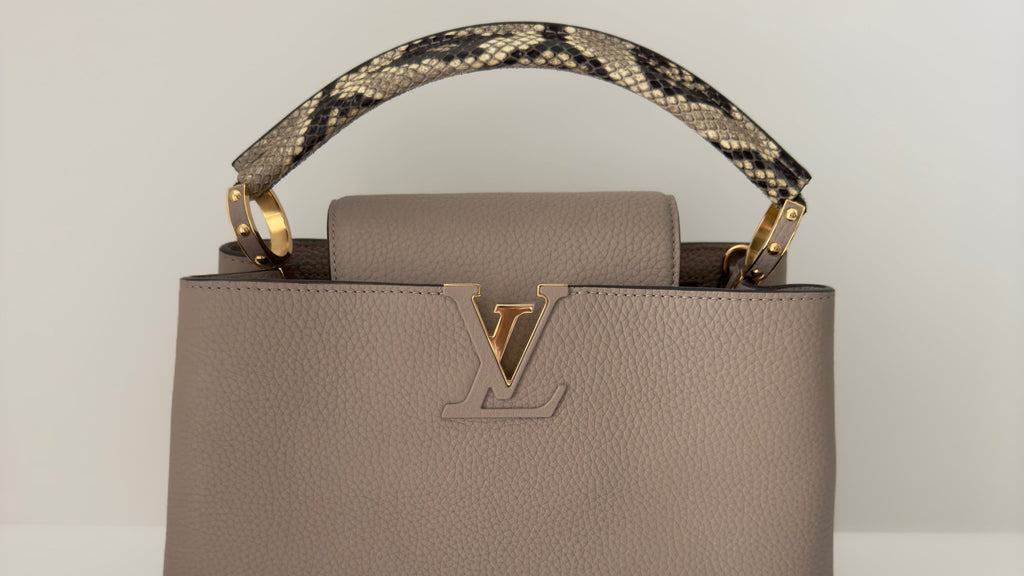 Louis Vuitton Capucines PM Taurillon Galet Leather & Python