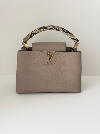 Louis Vuitton Capucines PM Taurillon Galet Leather & Python