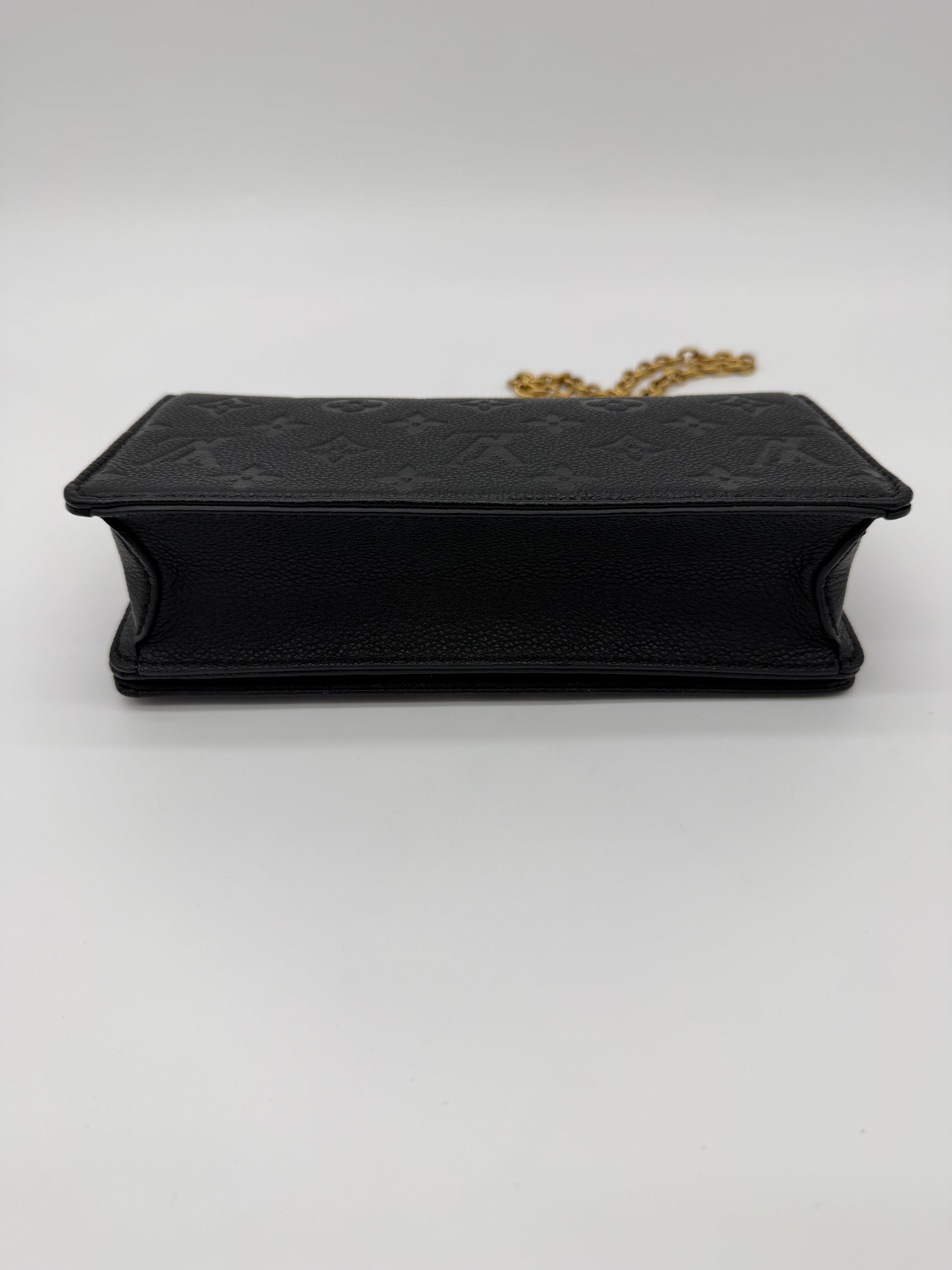 Louis Vuitton Lily Wallet on Chain Black Empreinte
