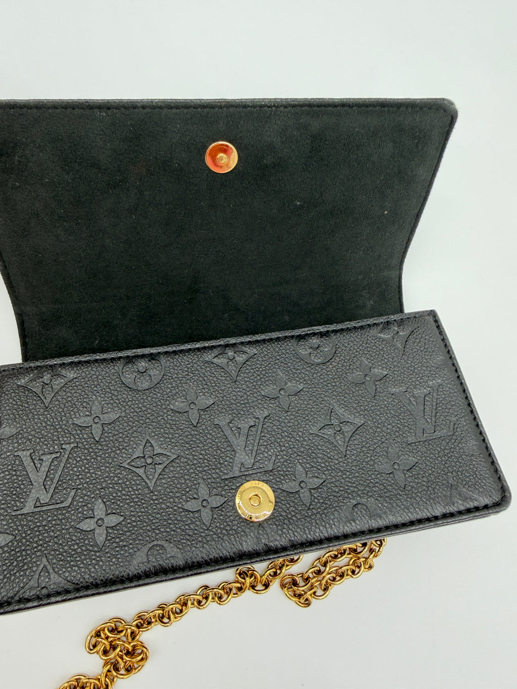 Louis Vuitton Lily Wallet on Chain Black Empreinte