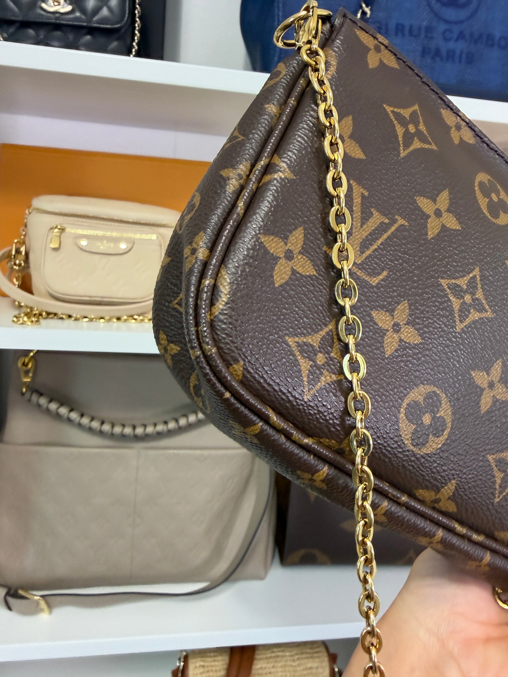 Louis Vuitton Monogram Pochette with Chain
