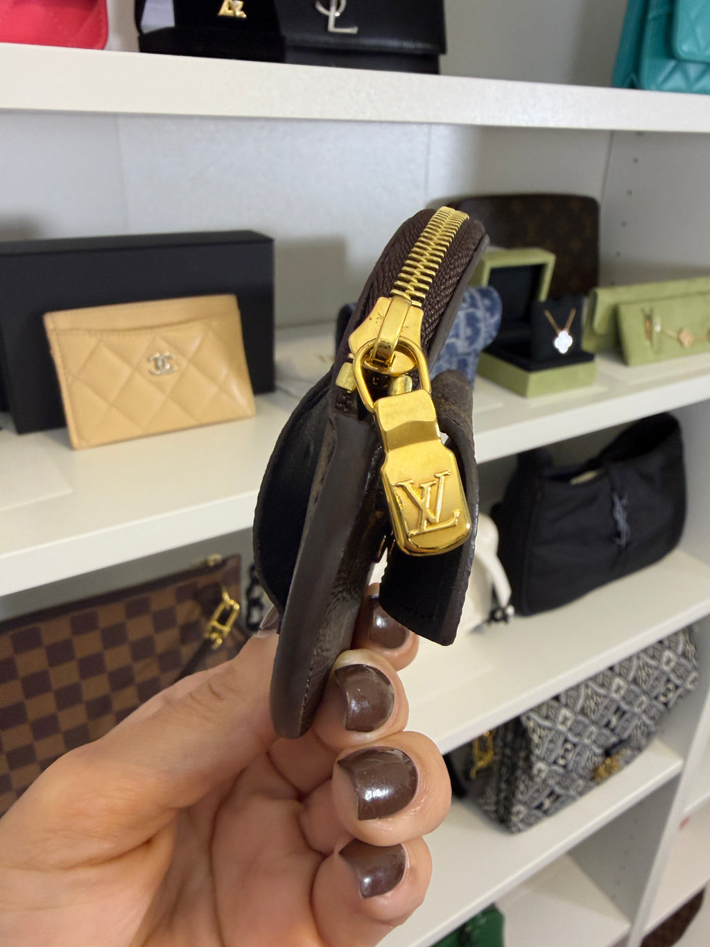 Louis Vuitton Monogram Round Coin Pouch with Belt Loop