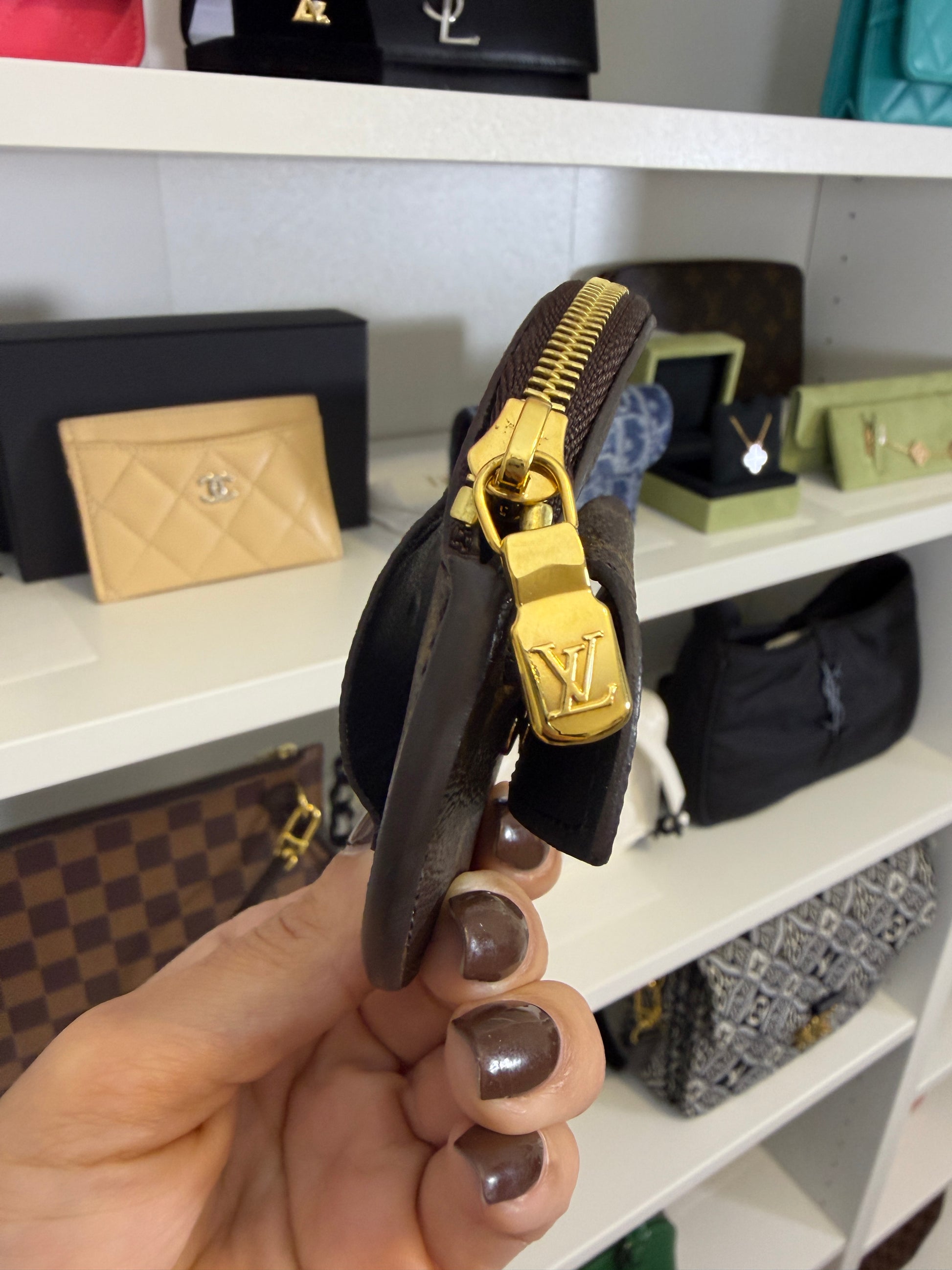 Louis Vuitton Monogram Round Coin Pouch with Belt Loop