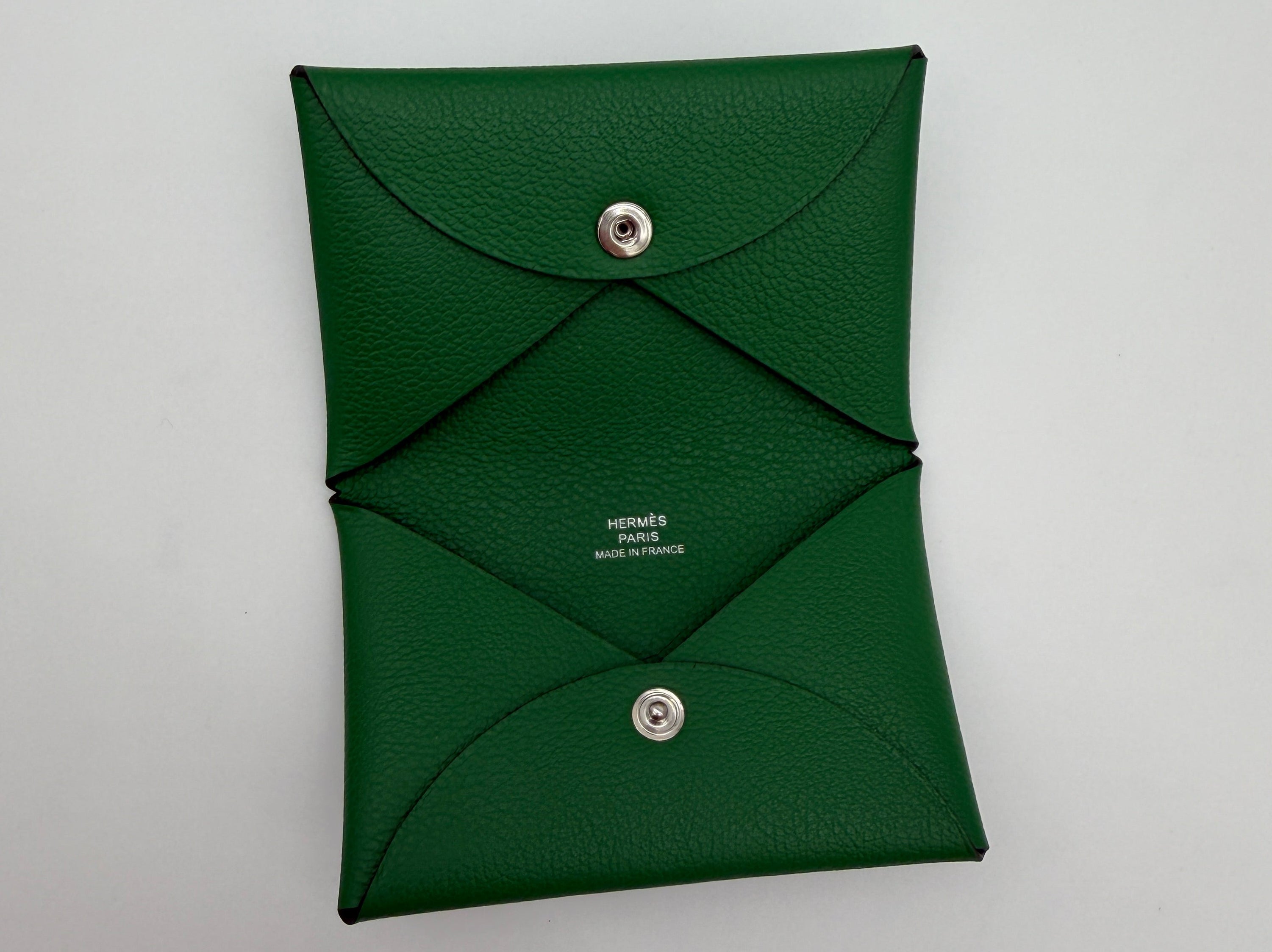 Hermes Calvi Green Card Holder