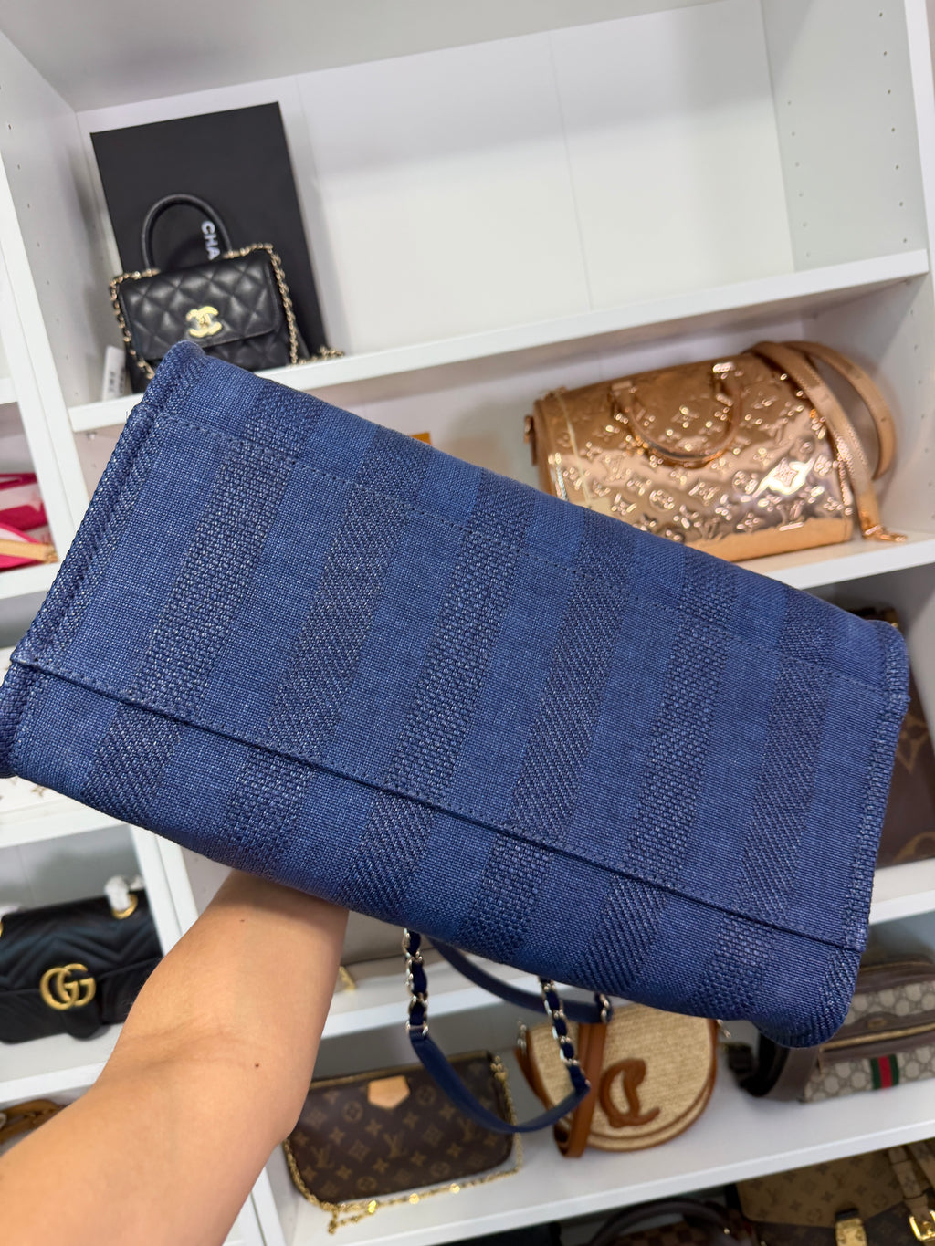 Chanel Large Deauville Denim Tote