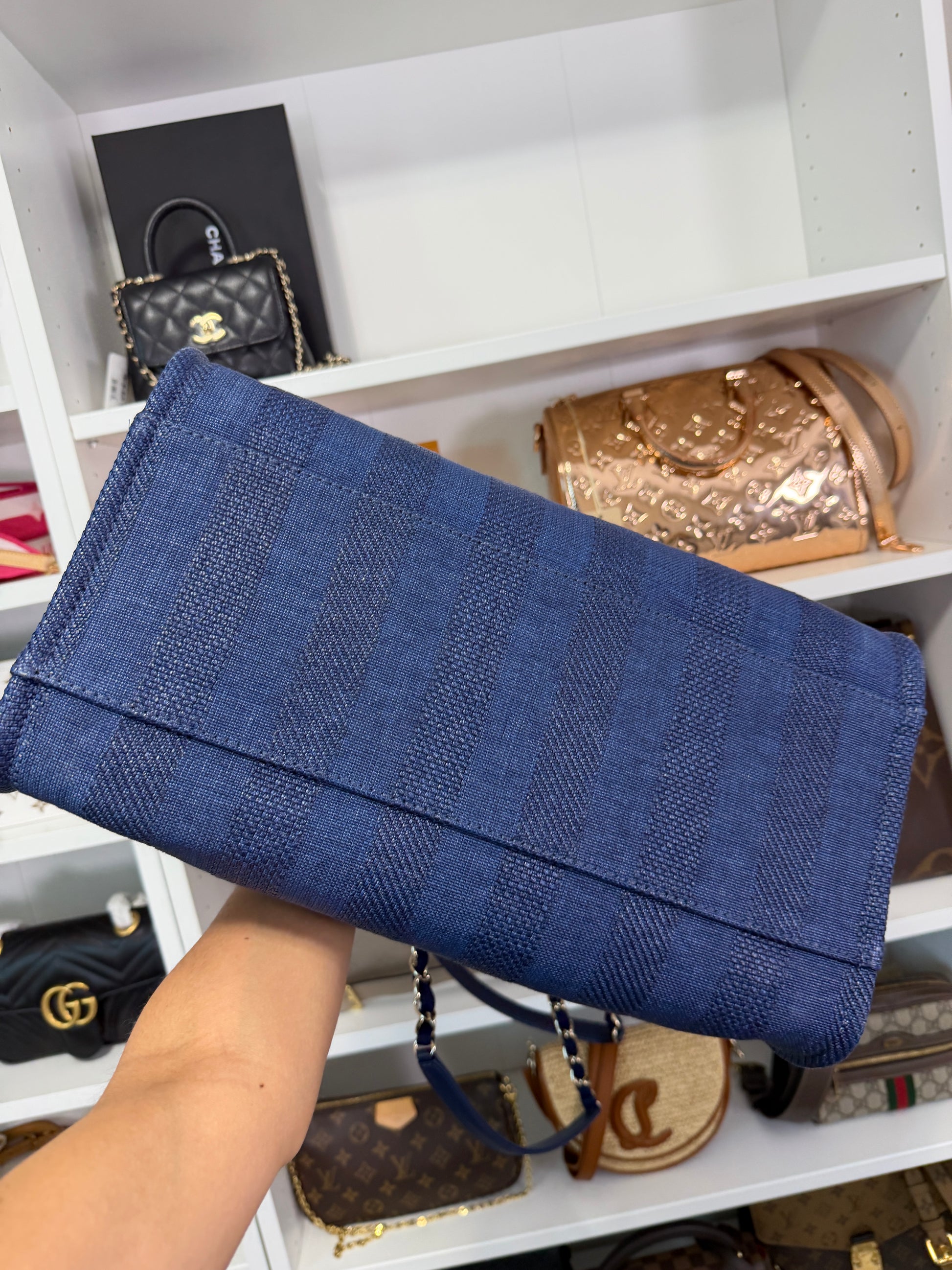 Chanel Large Deauville Denim Tote