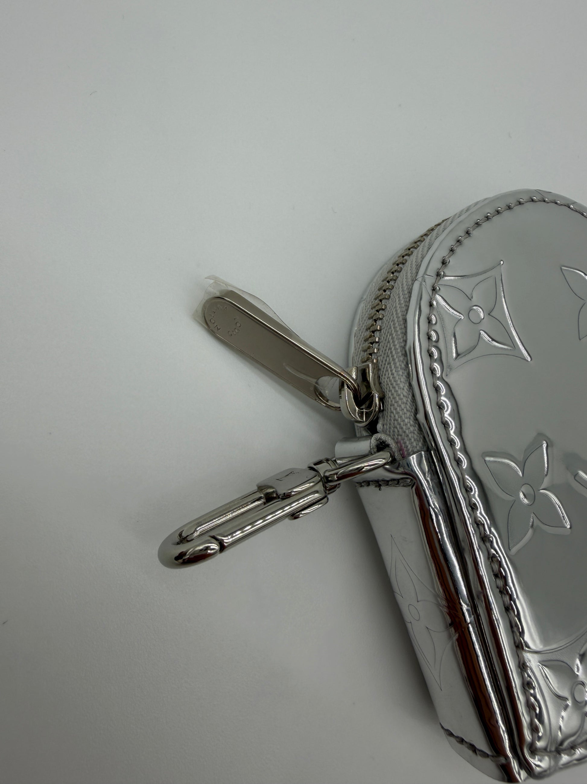 Louis Vuitton Silver Mirror Heart Coin Purse