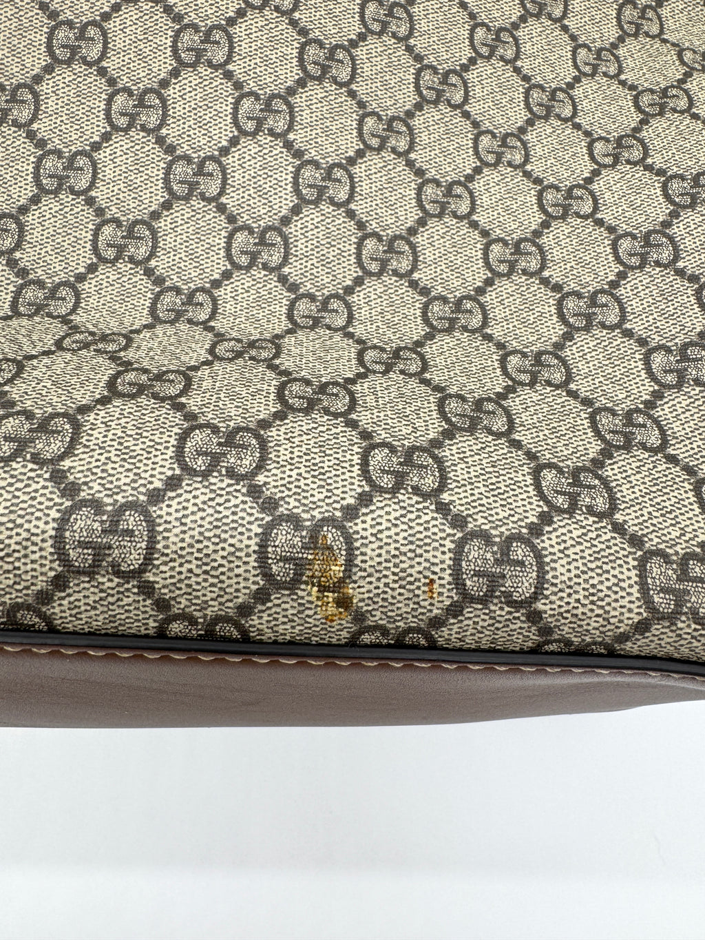 Gucci Chain Hobo Shoulder Bag GG Coated Canvas