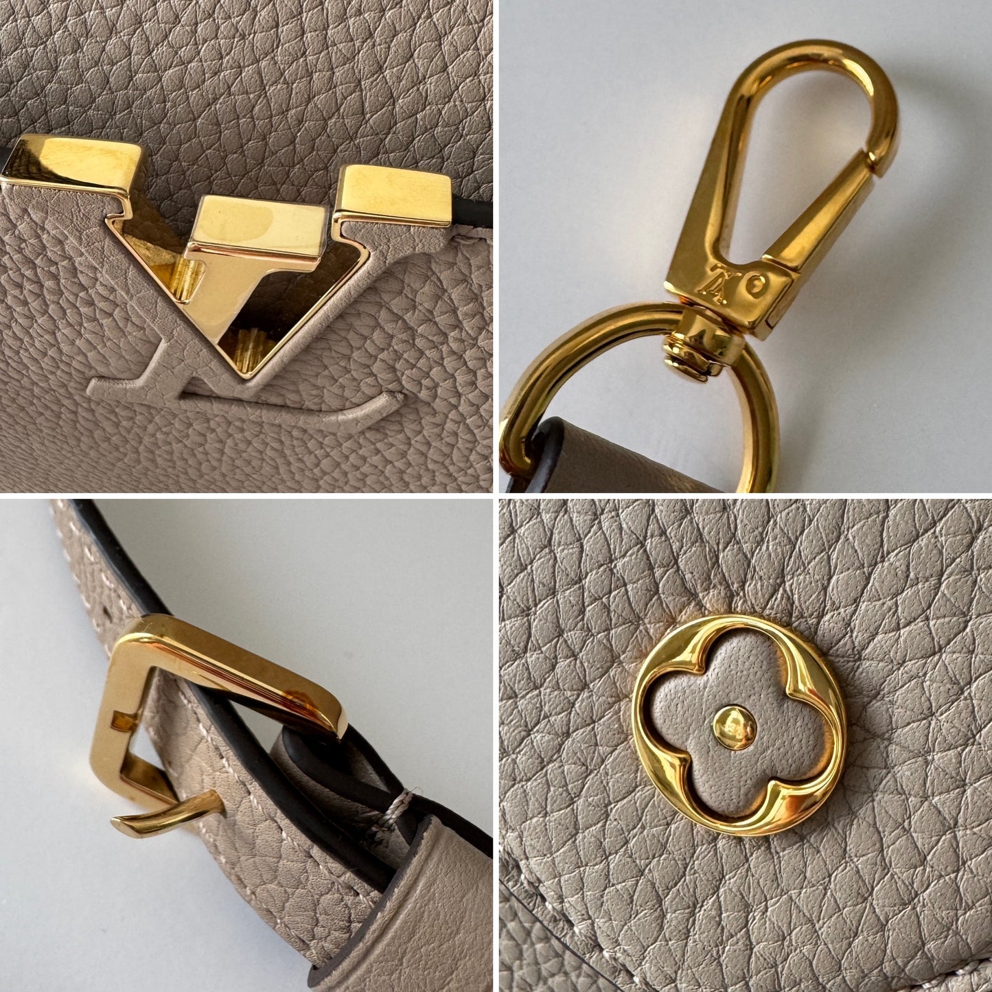 Louis Vuitton Capucines PM Taurillon Galet Leather & Python