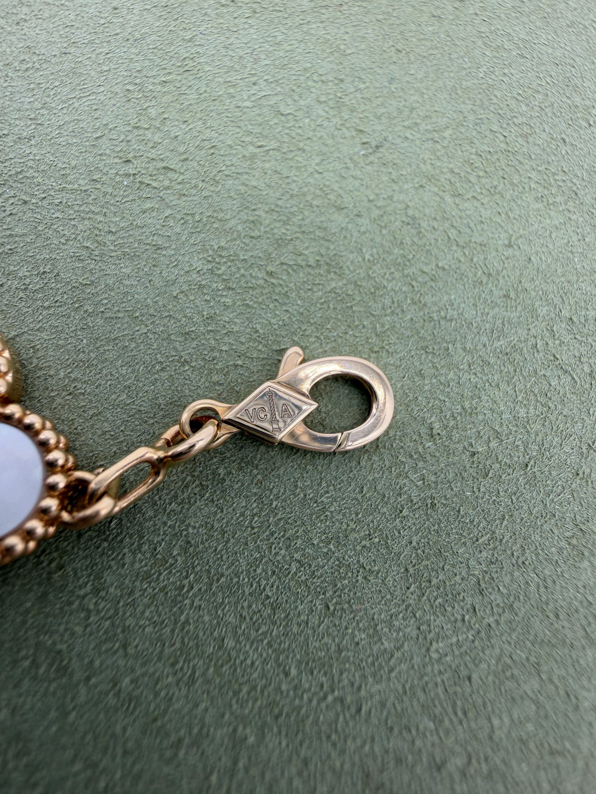 Van Cleef & Arpels Vintage Alhambra Mother of Pearl 5 Motif Bracelet