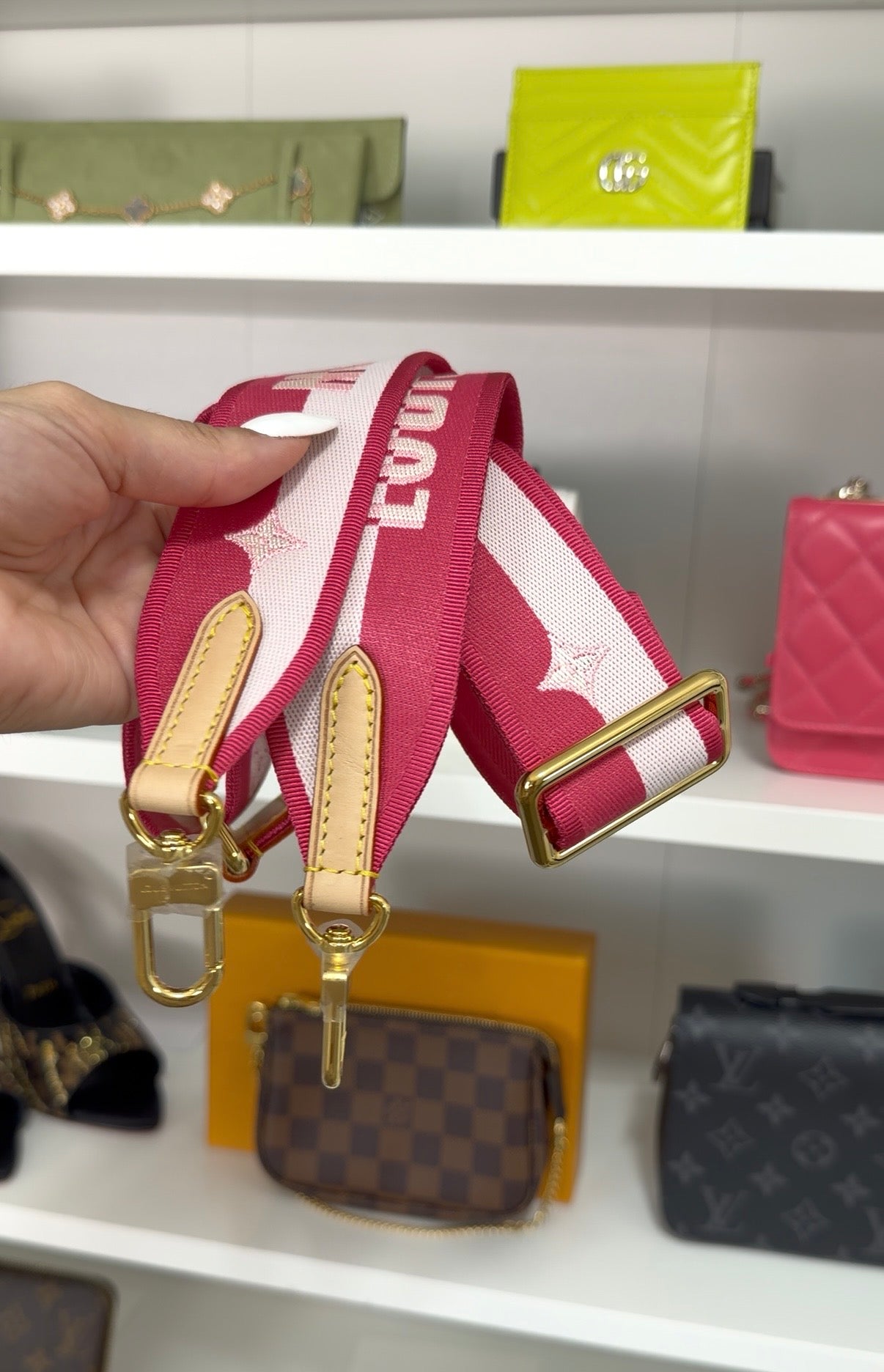 Louis Vuitton Pink Peony Adjustable Strap