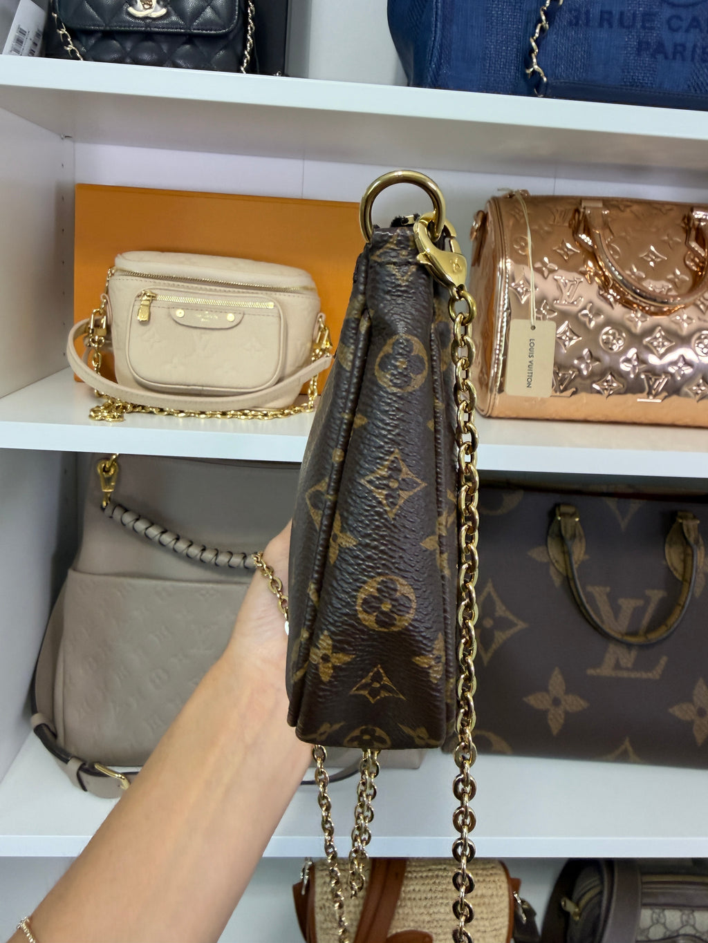 Louis Vuitton Monogram Pochette with Chain
