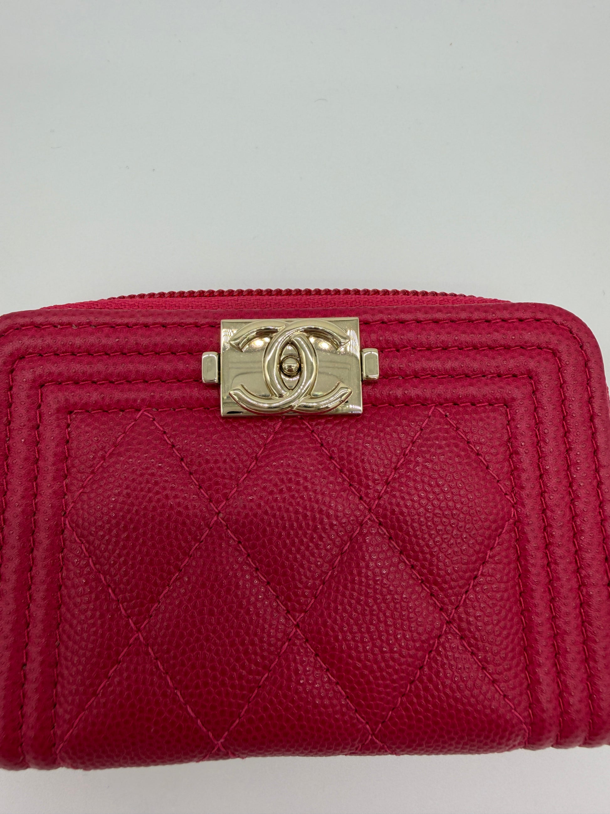 Chanel Caviar Boy Pink Wallet