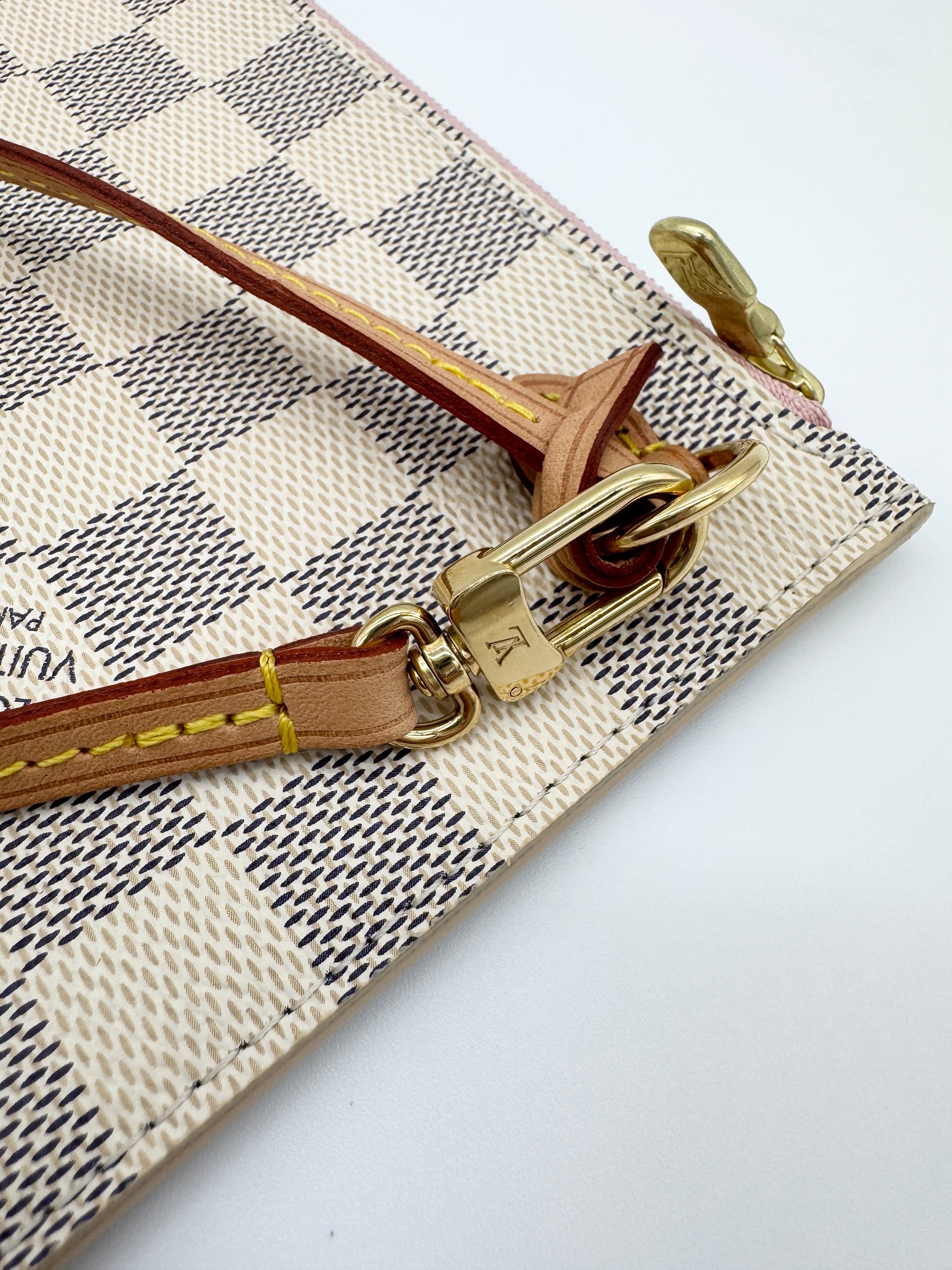 Louis Vuitton Neverfull Pochette MM/GM Damier Azur