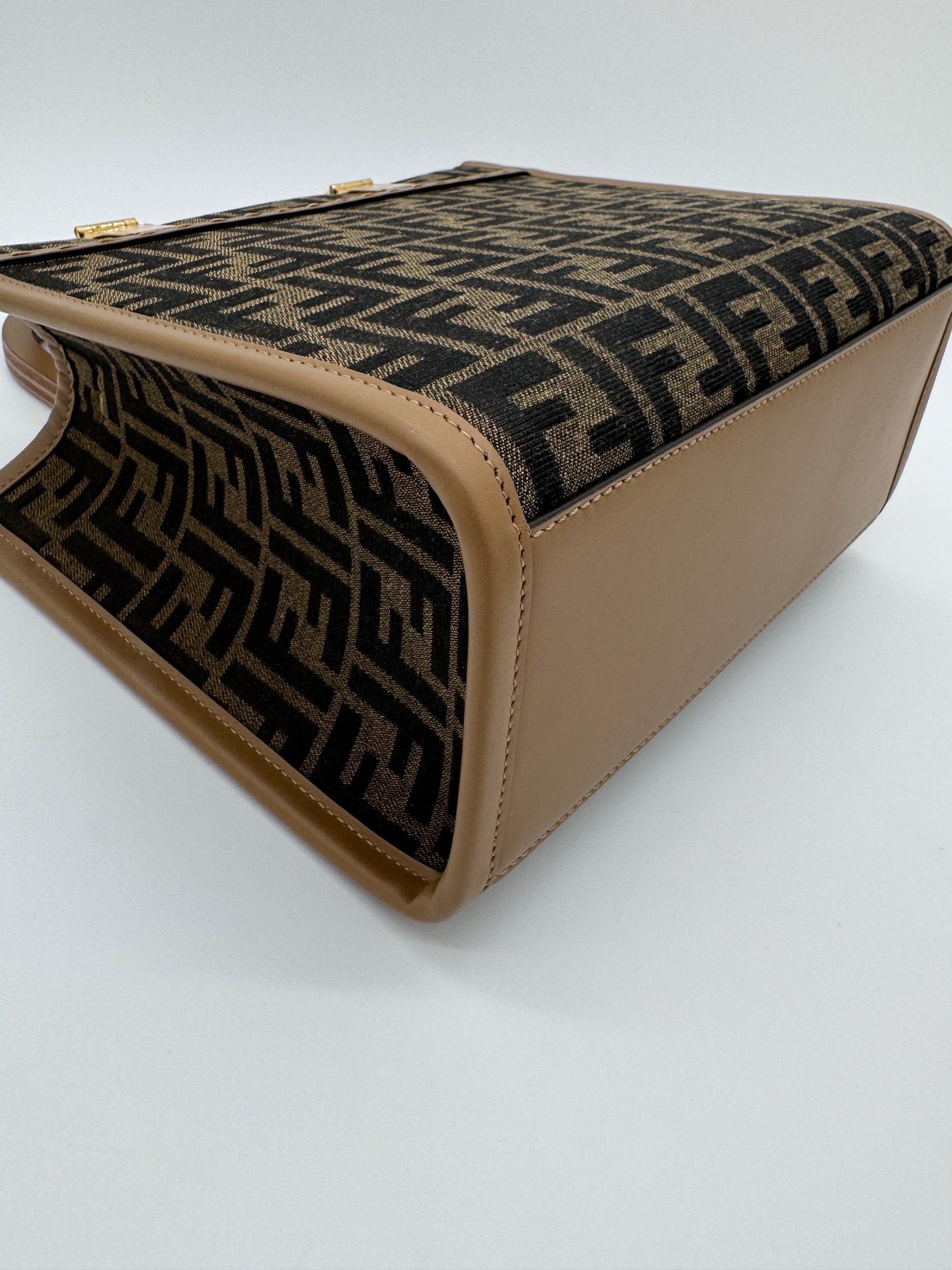 Fendi Sunshine Tote Small Brown FF Jacquard