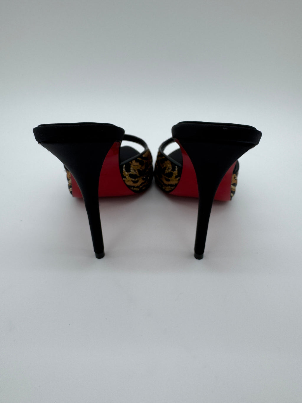 Christian Louboutin Miss Z Ocelot 100mm Sequin Animal Mules
