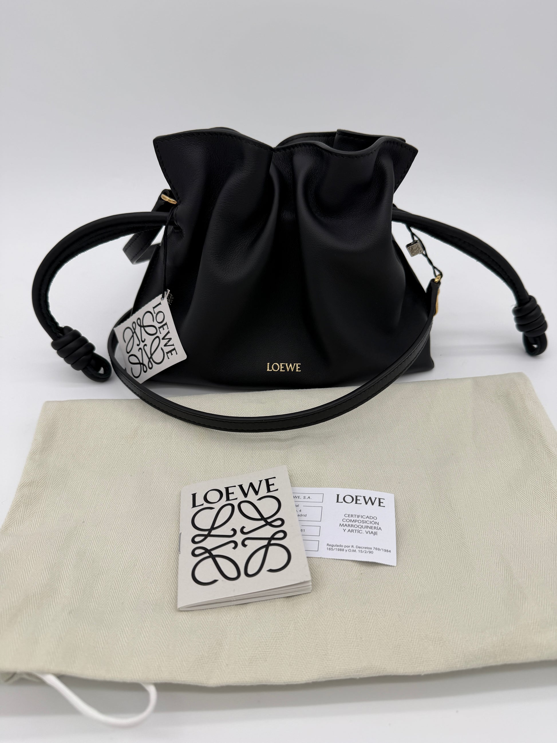 Loewe Flamenco Black Mini Clutch Bag