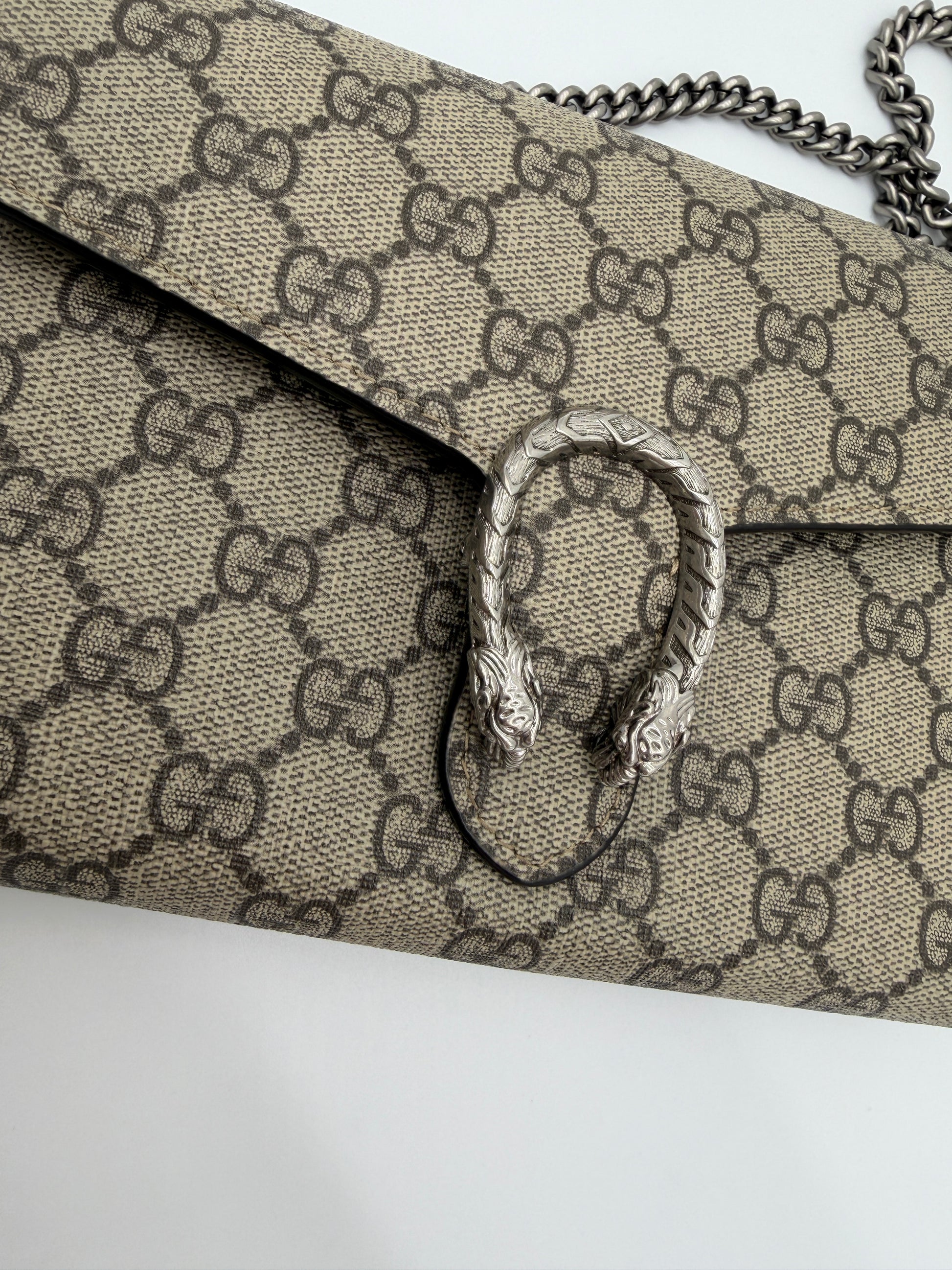 Gucci Dionysus GG Canvas Wallet on Chain