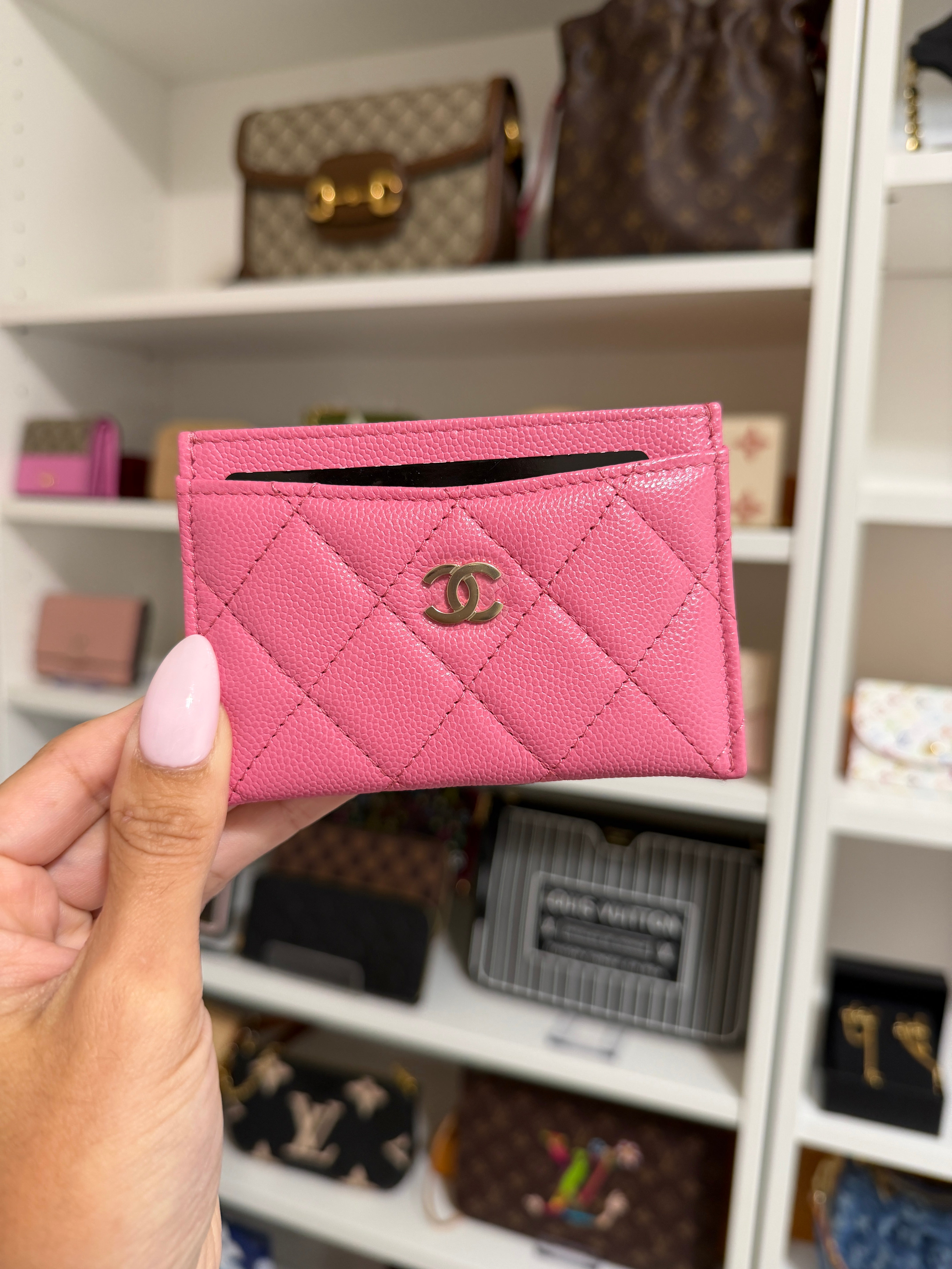 Chanel Pink Flat Card Holder