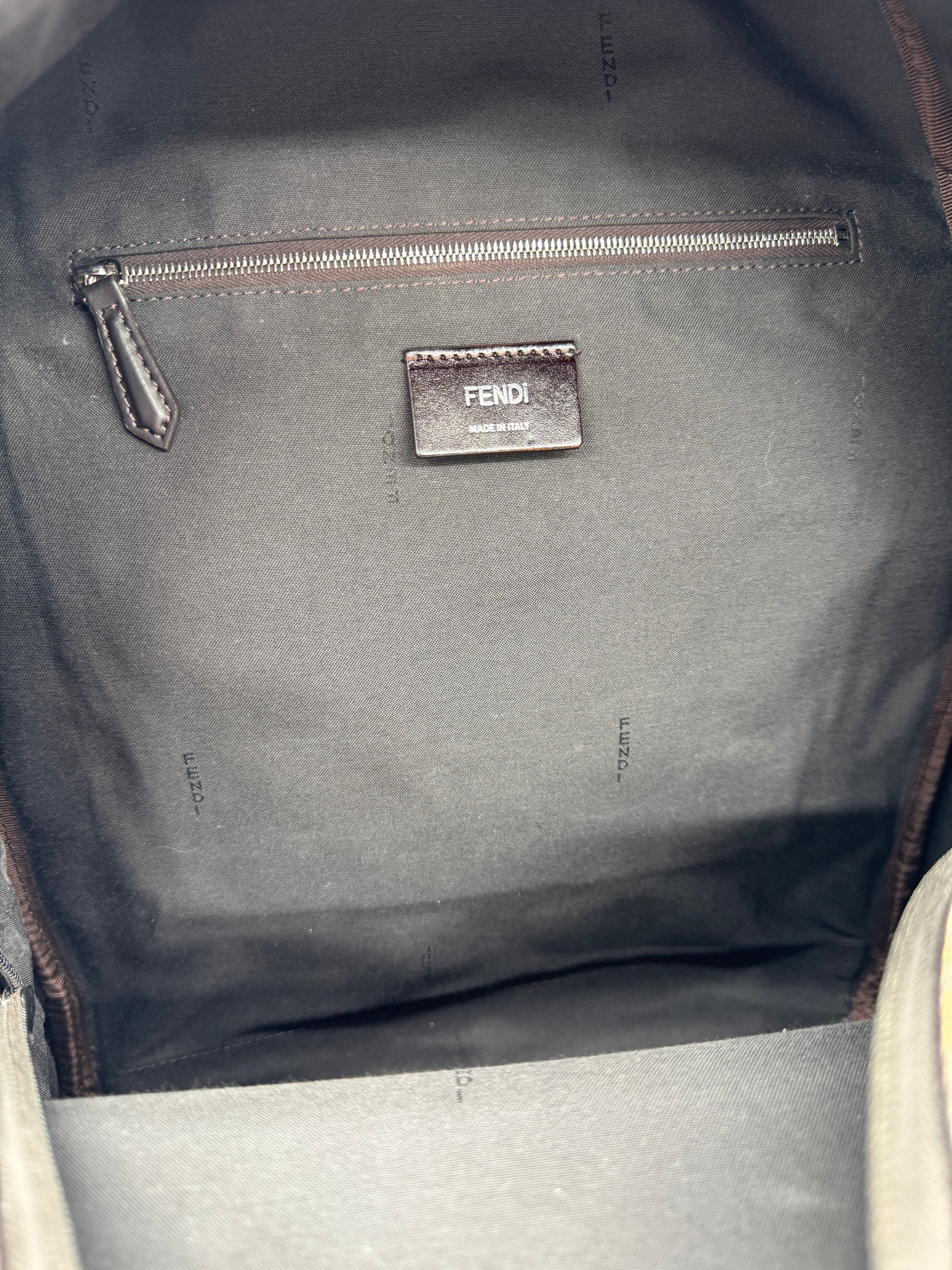 Fendi Diagonal Chiodo Medium Backpack