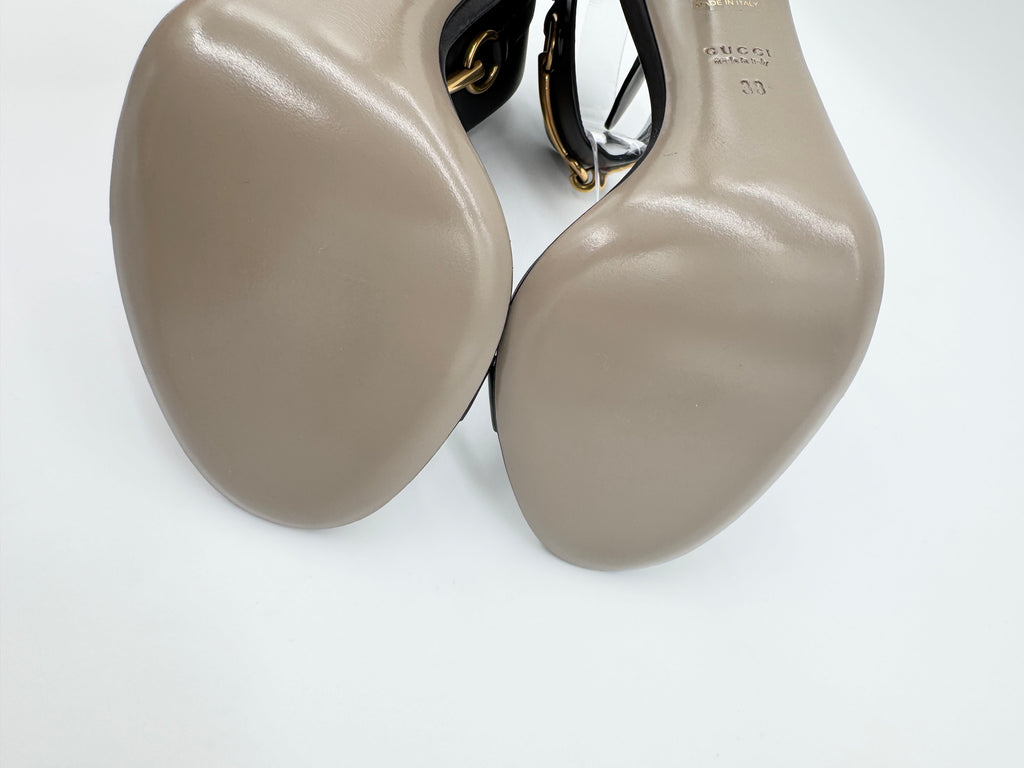 Gucci Ursula Ankle Strap Horsebit Heels
