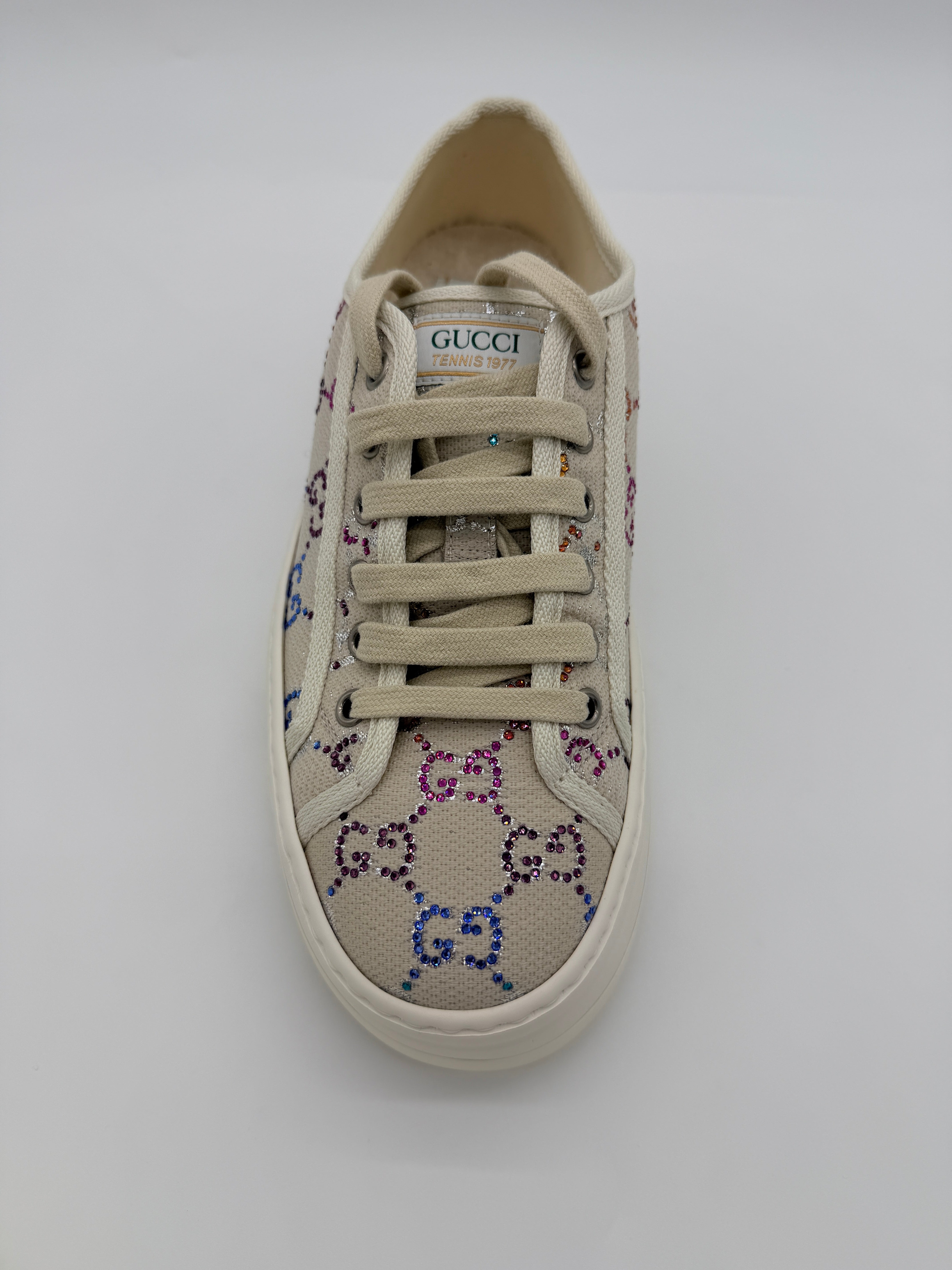 Gucci Crystal GG Platform Sneakers 39
