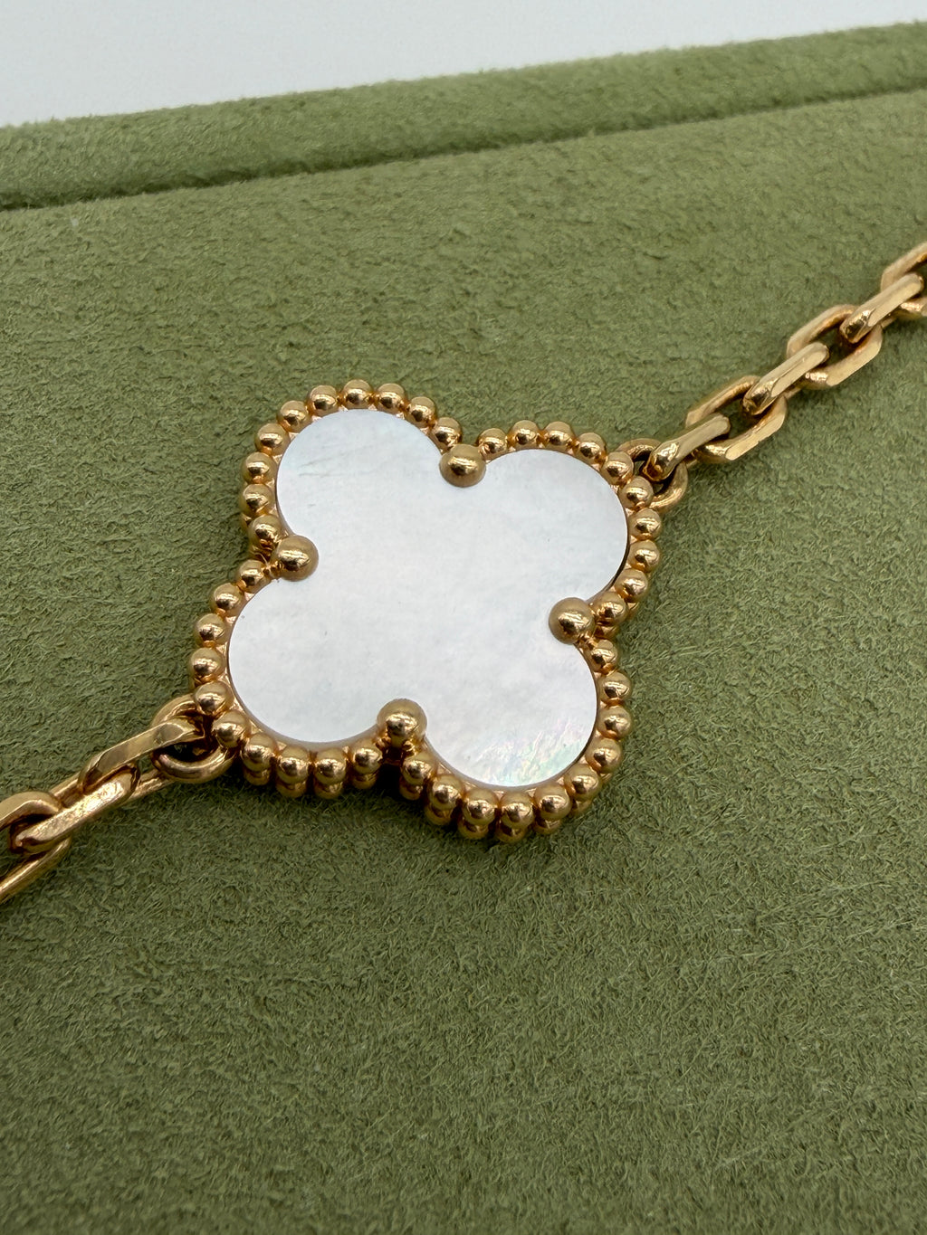 Van Cleef & Arpels Vintage Alhambra Mother of Pearl 5 Motif Bracelet