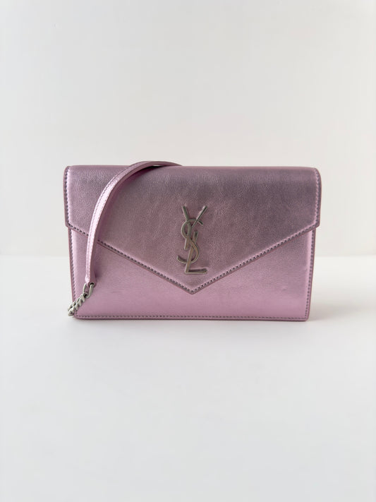 Saint Laurent Wallet on Chain New Azalea Pink