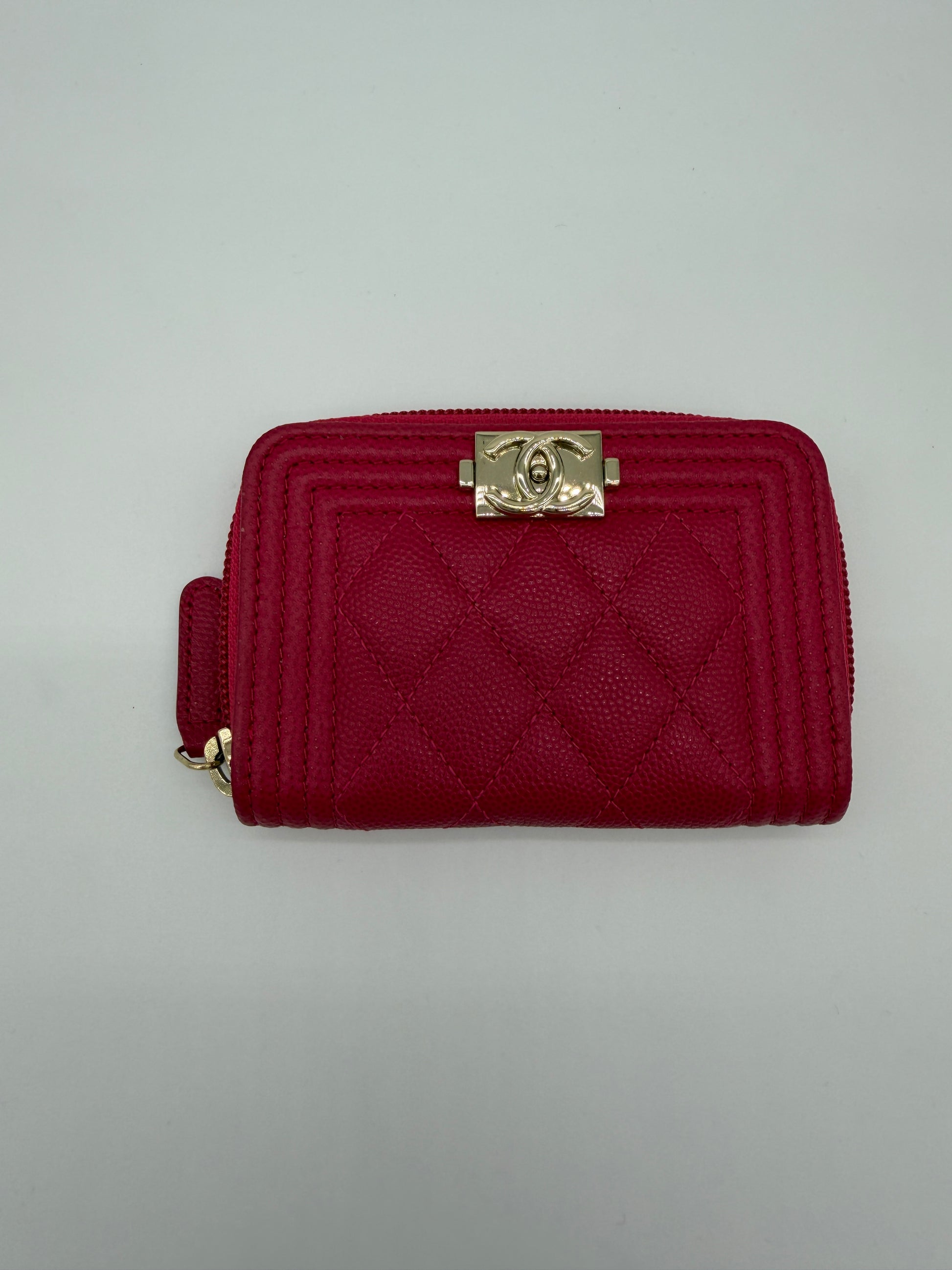 Chanel Caviar Boy Pink Wallet