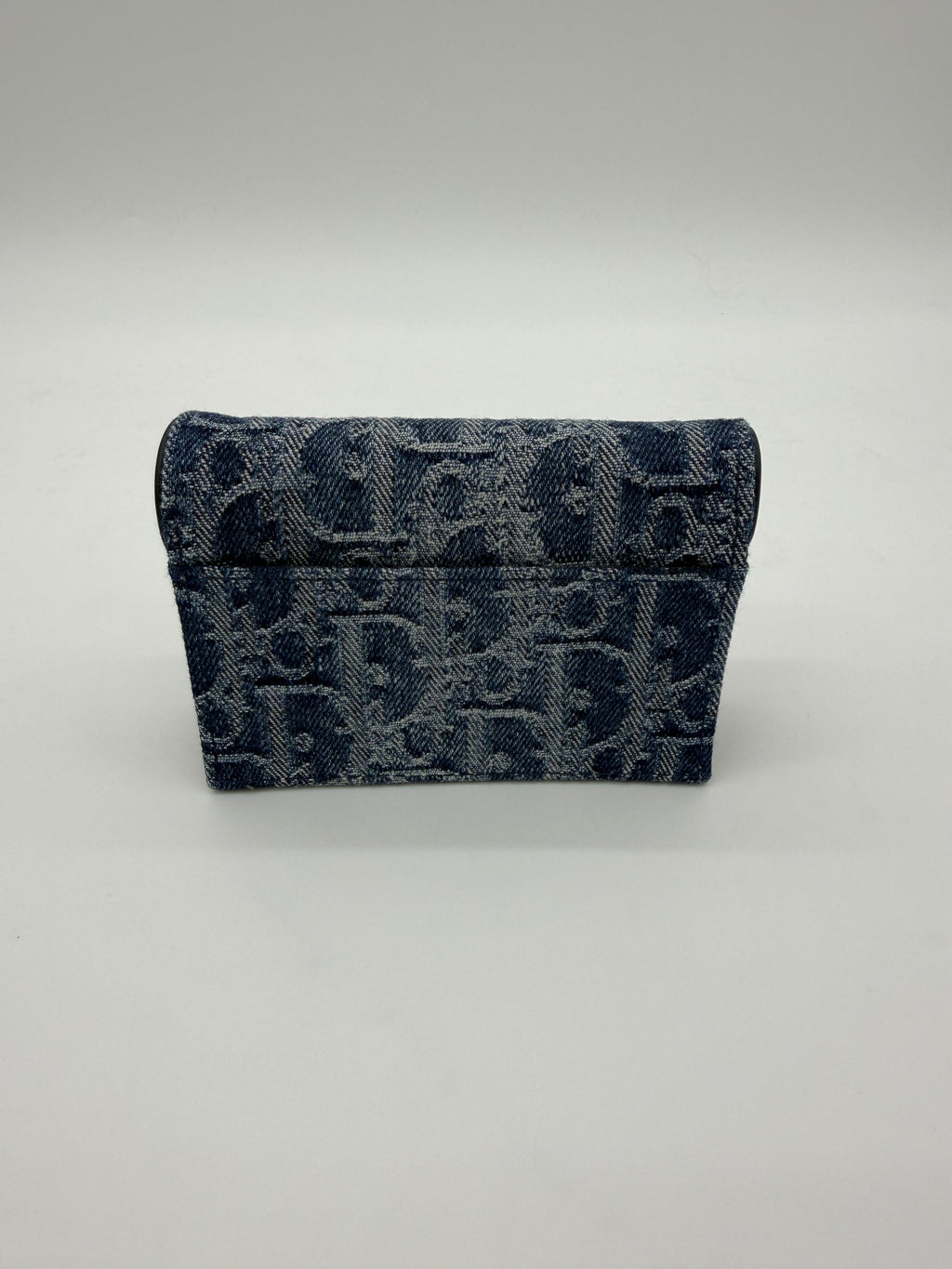 Christian Dior Saddle Bloom Denim Cardholder