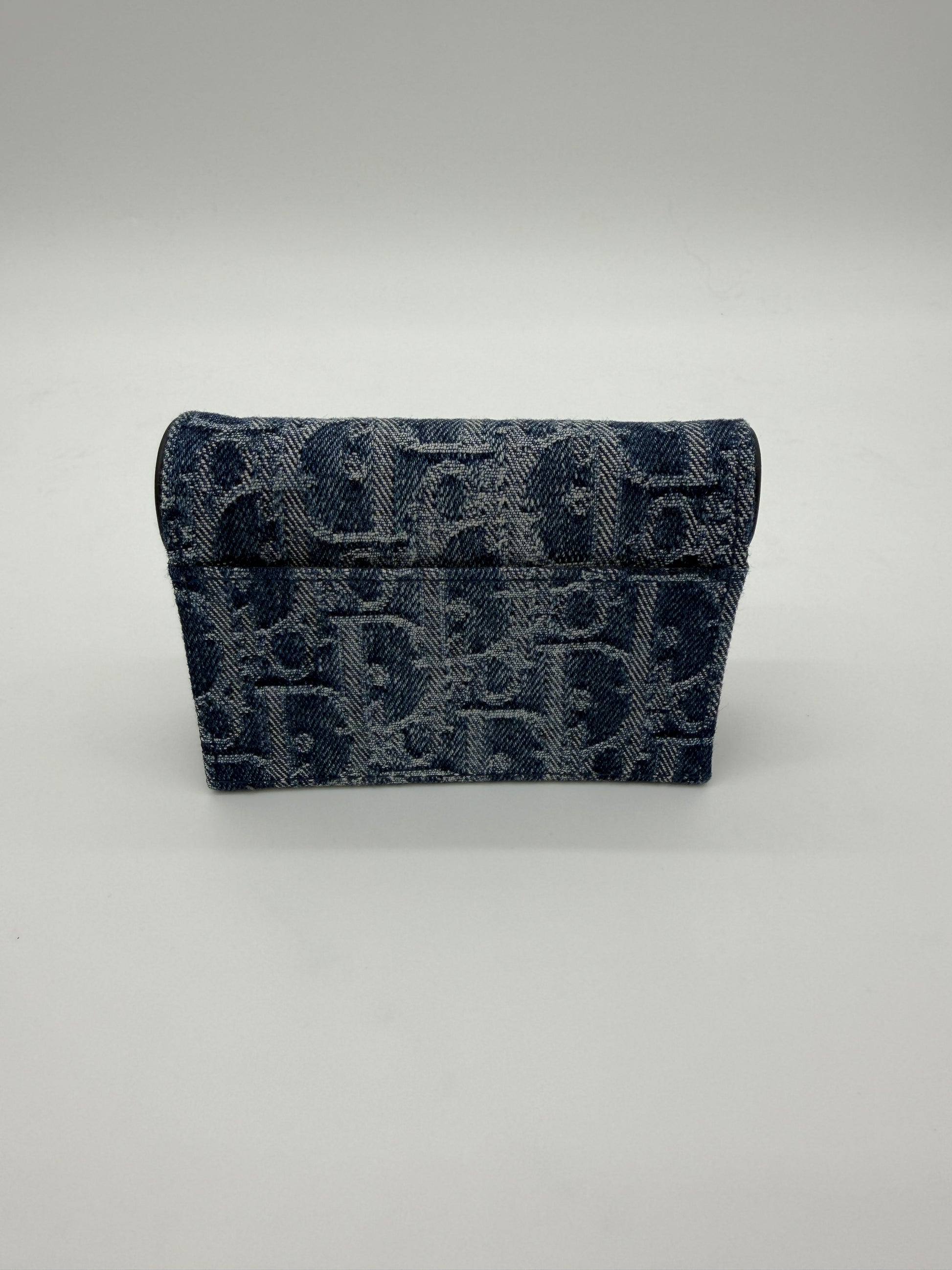 Christian Dior Saddle Bloom Denim Cardholder