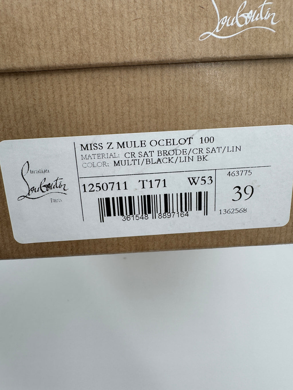 Christian Louboutin Miss Z Ocelot 100mm Sequin Animal Mules