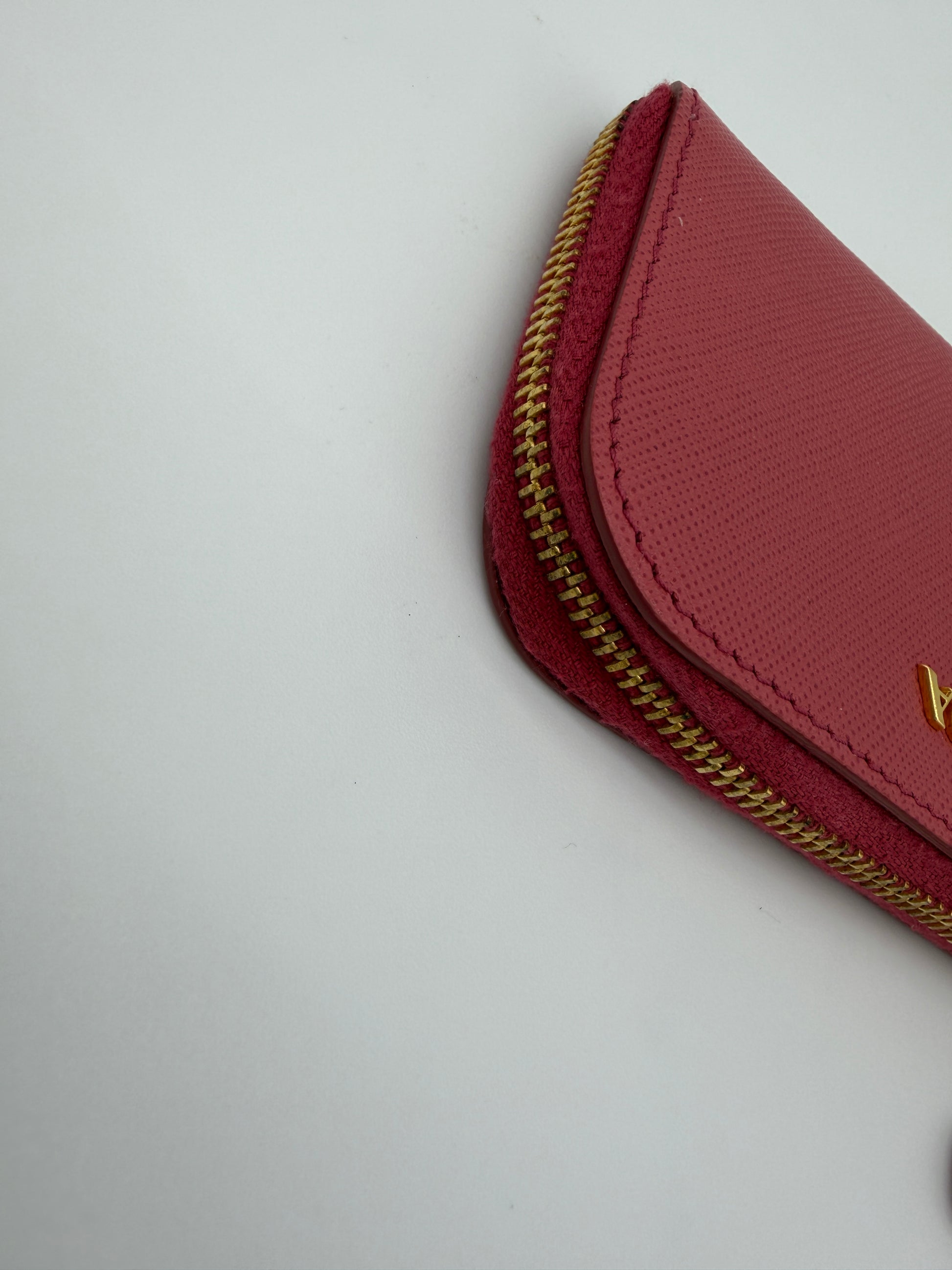 Prada Saffiano Zip Around Keyholder