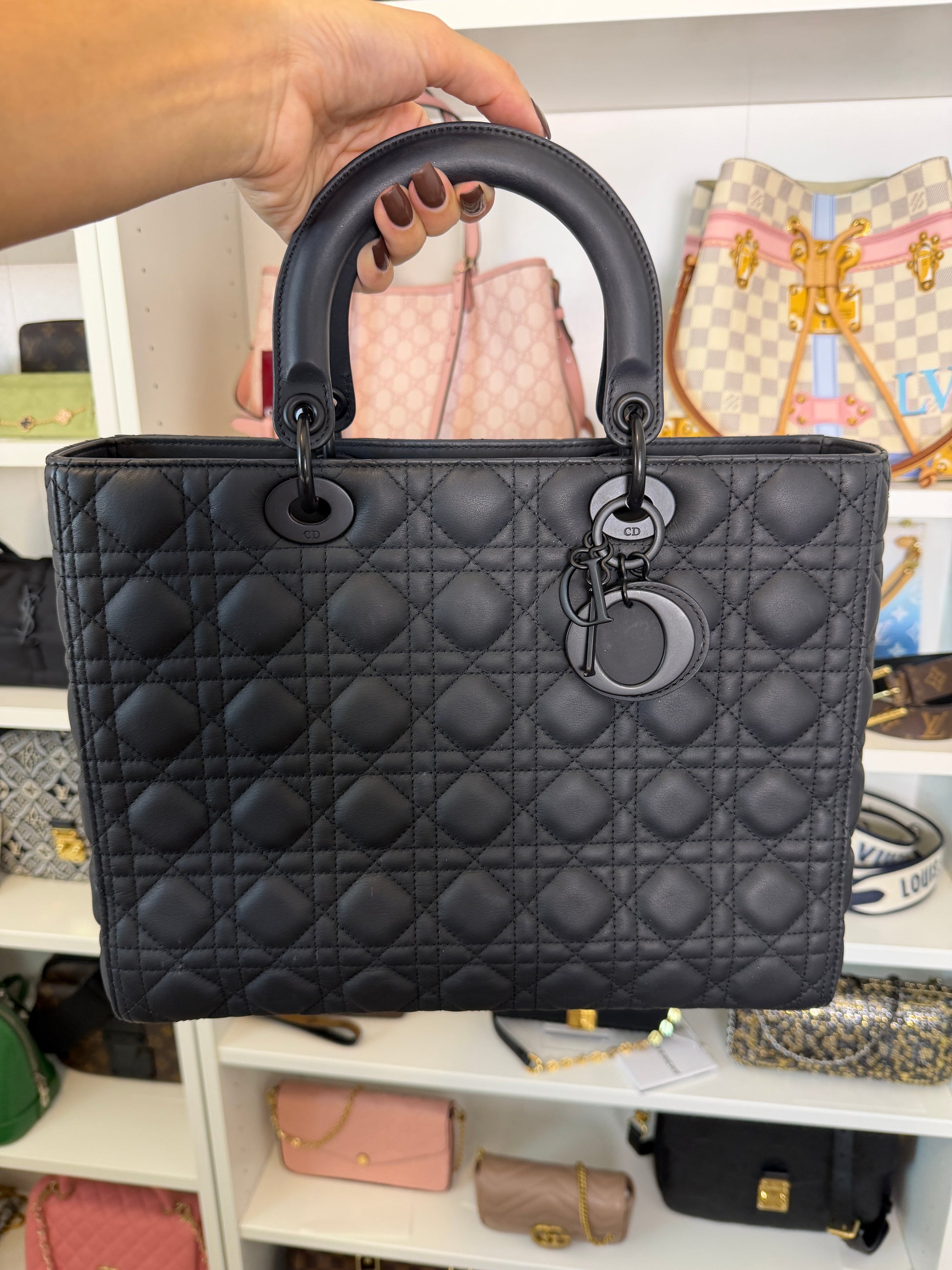 Christian Dior Large Lady Dior So Black