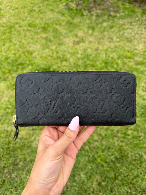 Louis Vuitton Clemence Wallet Black Empreinte