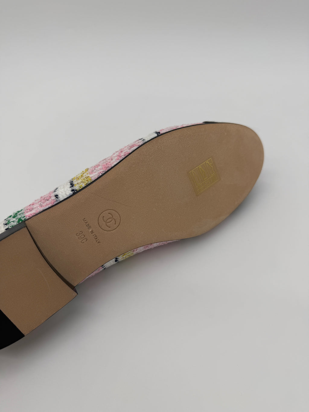 Chanel Tweed Cap Toe Ballet Flats Size 39C