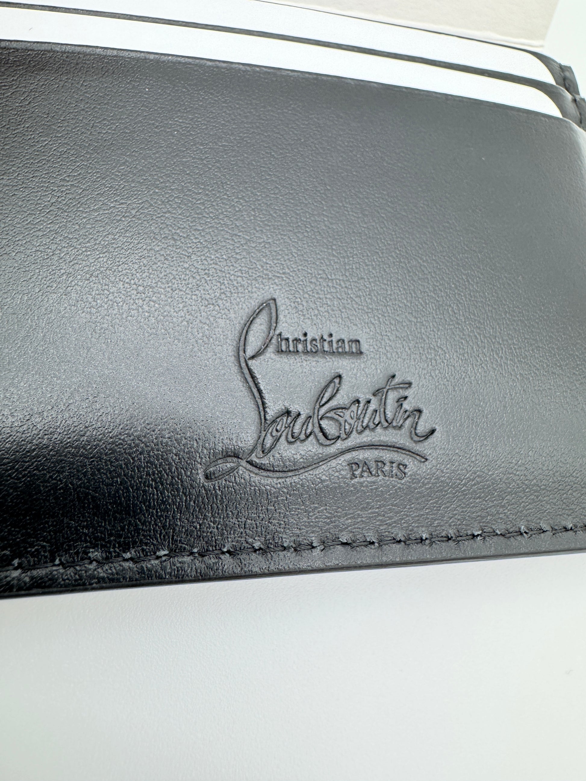 Christian Louboutin Kios Spiked Leather Cardholder
