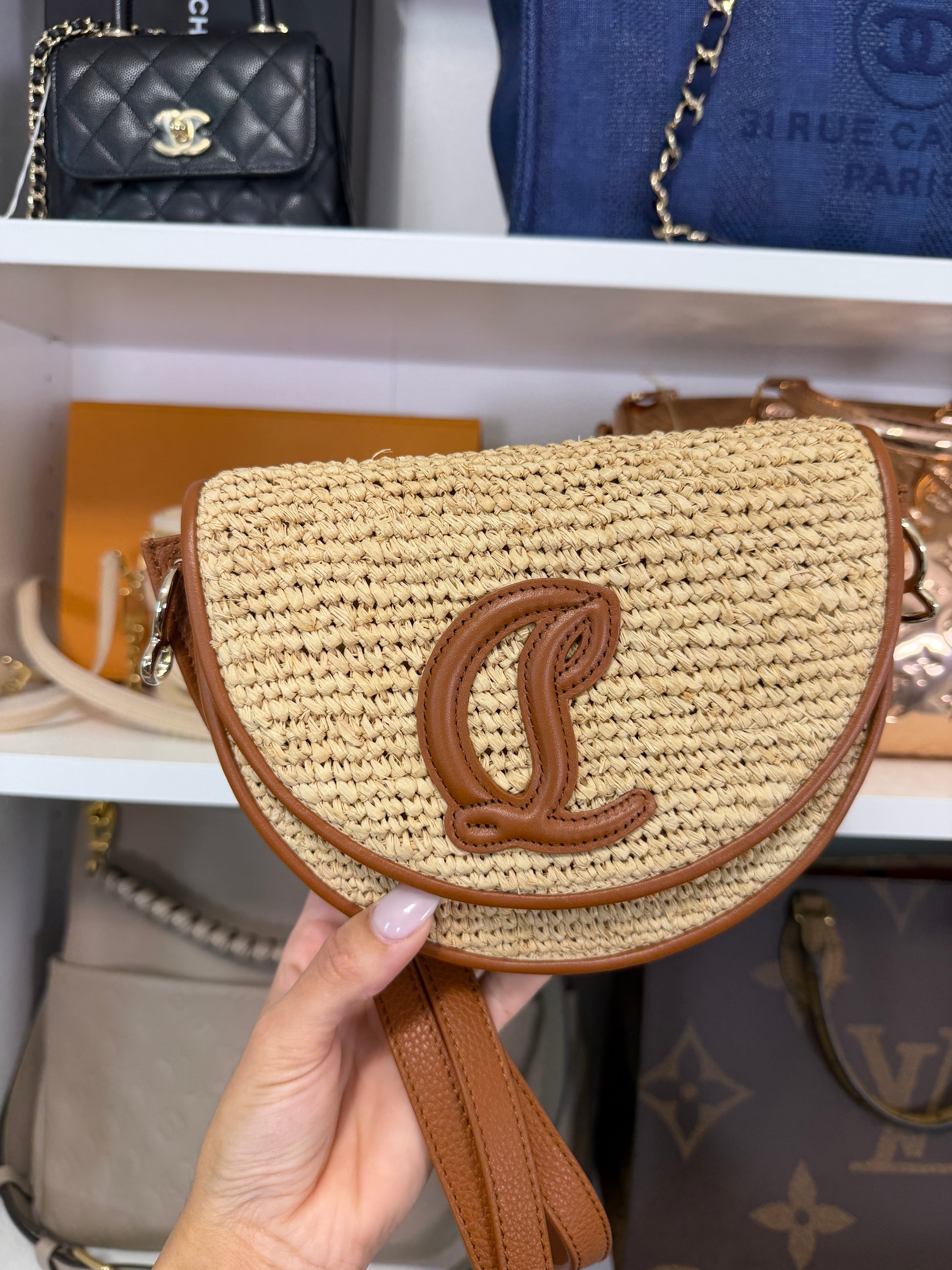Christian Louboutin Raffia Crossbody