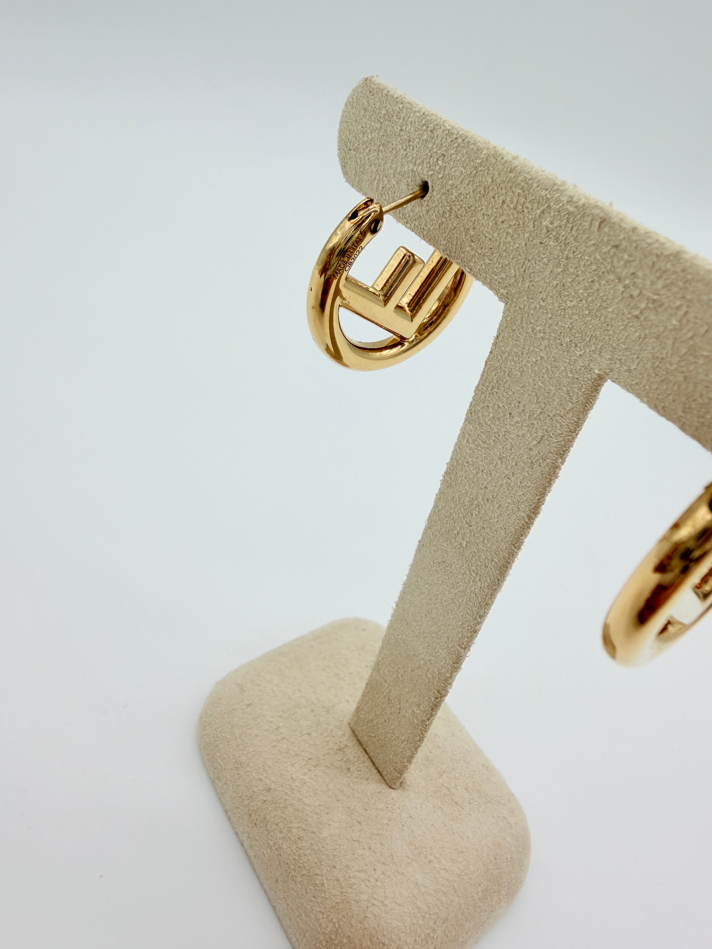 F is Fendi Hoop Earrings