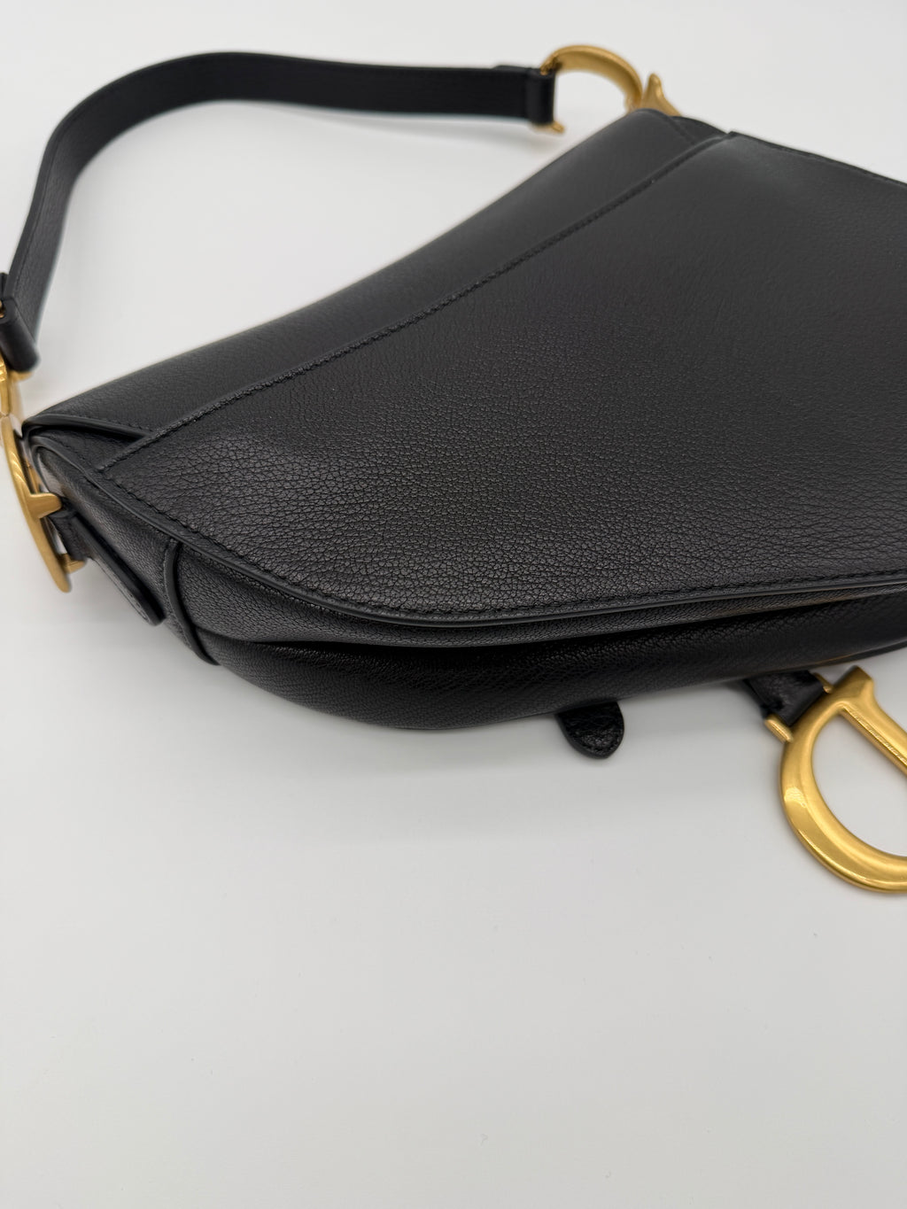 Christian Dior Black Saddle Bag