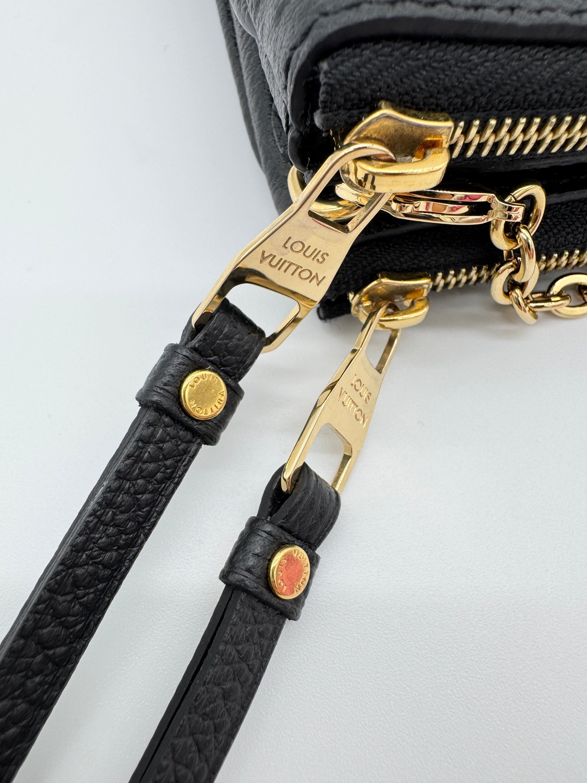 Louis Vuitton Double Zip Pochette Empreinte Black