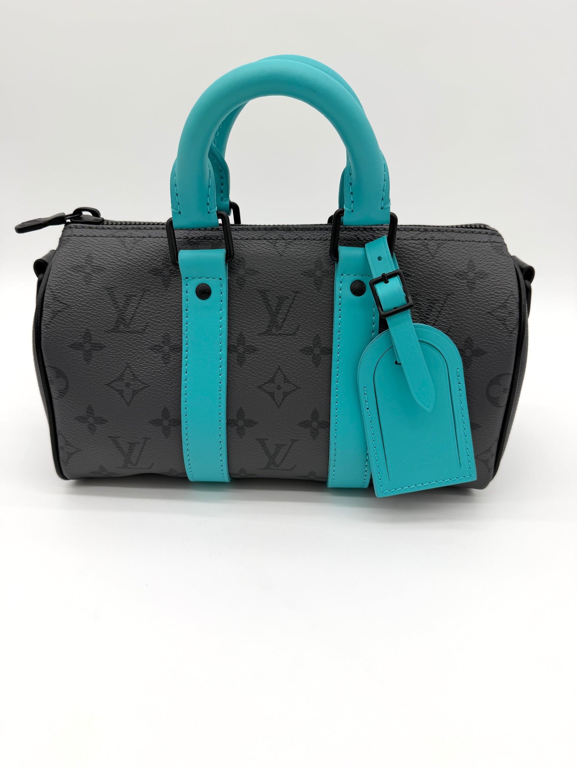 Louis Vuitton Keepall Bandouliere 25 Turquoise / Monogram Eclipse Reverse