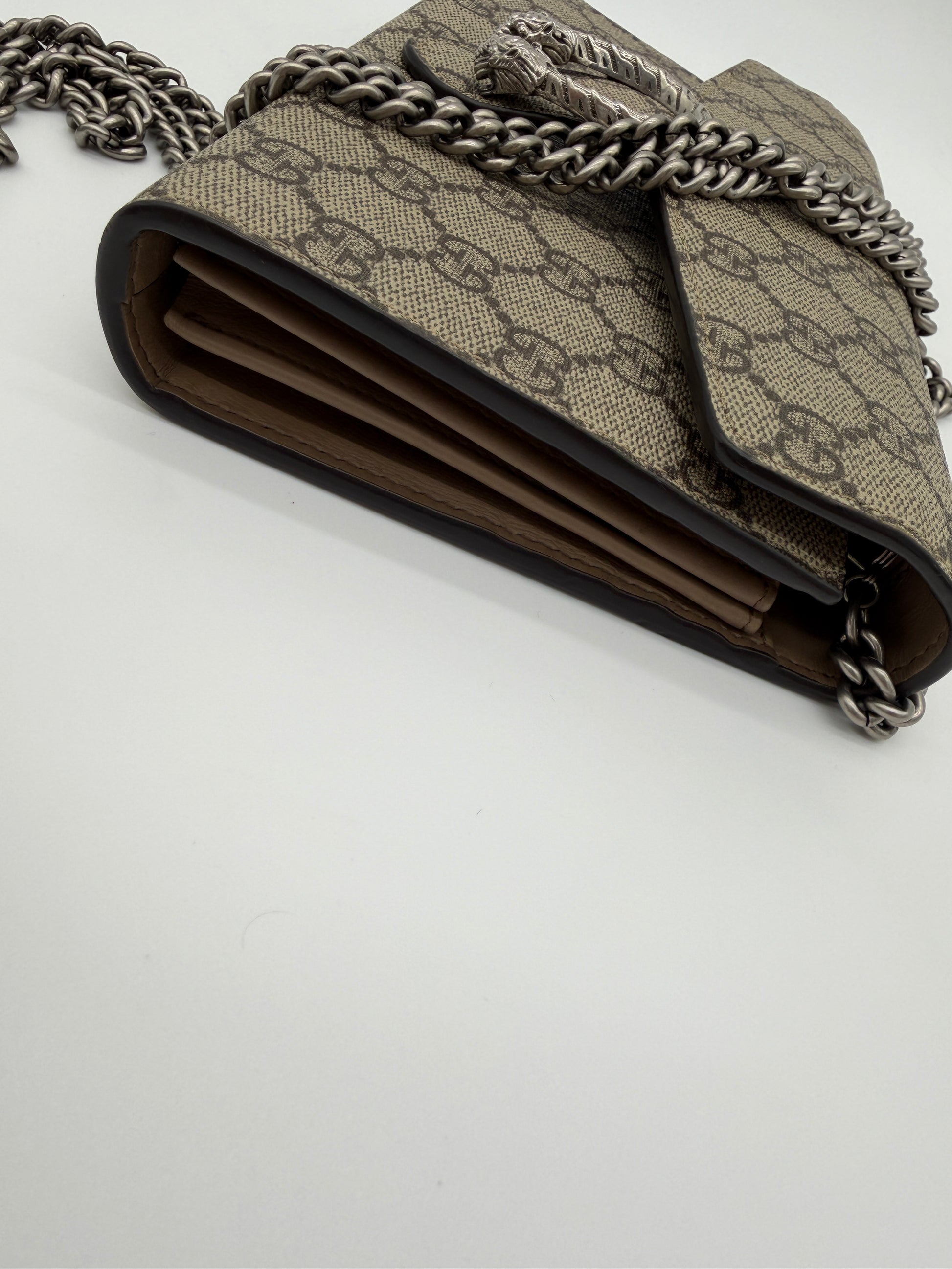 Gucci Dionysus GG Canvas Wallet on Chain