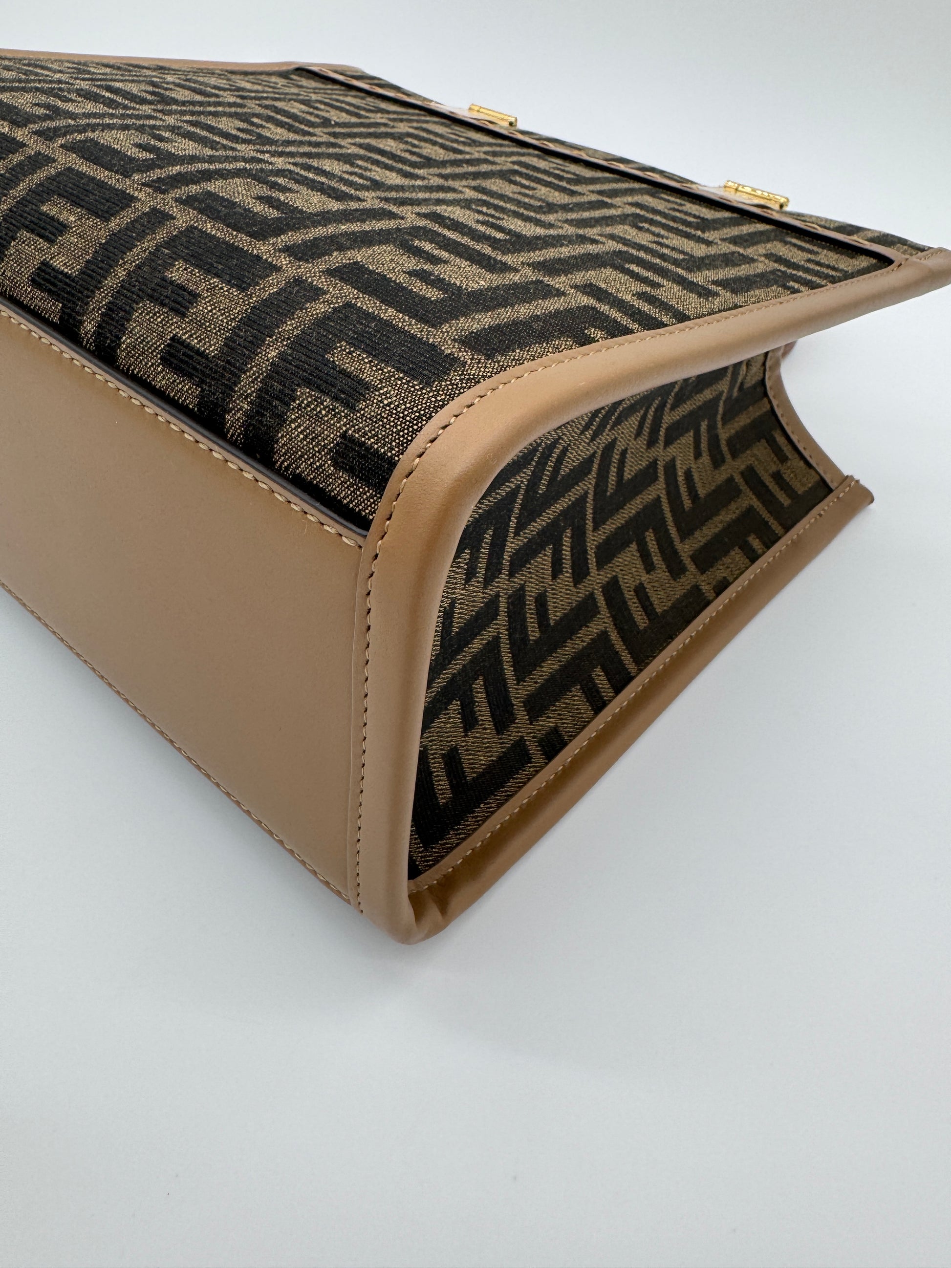 Fendi Sunshine Tote Small Brown FF Jacquard