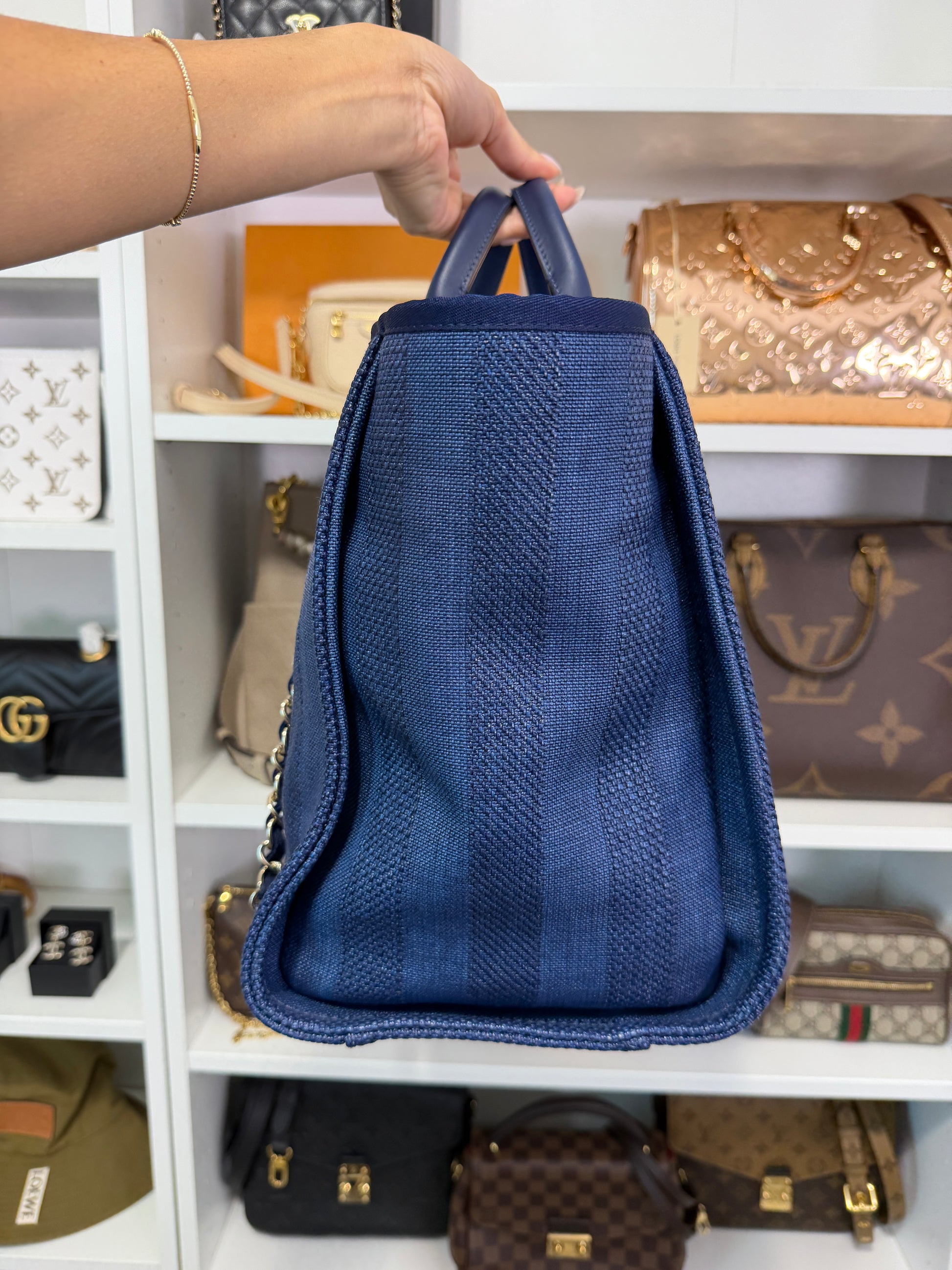Chanel Large Deauville Denim Tote