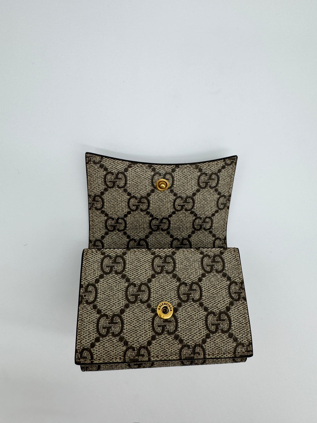 Gucci x Balenciaga The Hacker Project Trifold Wallet GG Coated Canvas
